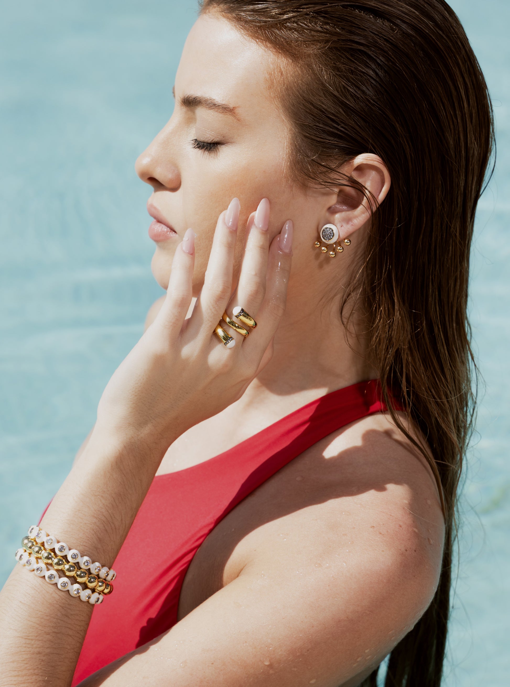 Beatriz Enamel Stud Earrings - Josefina Jewels