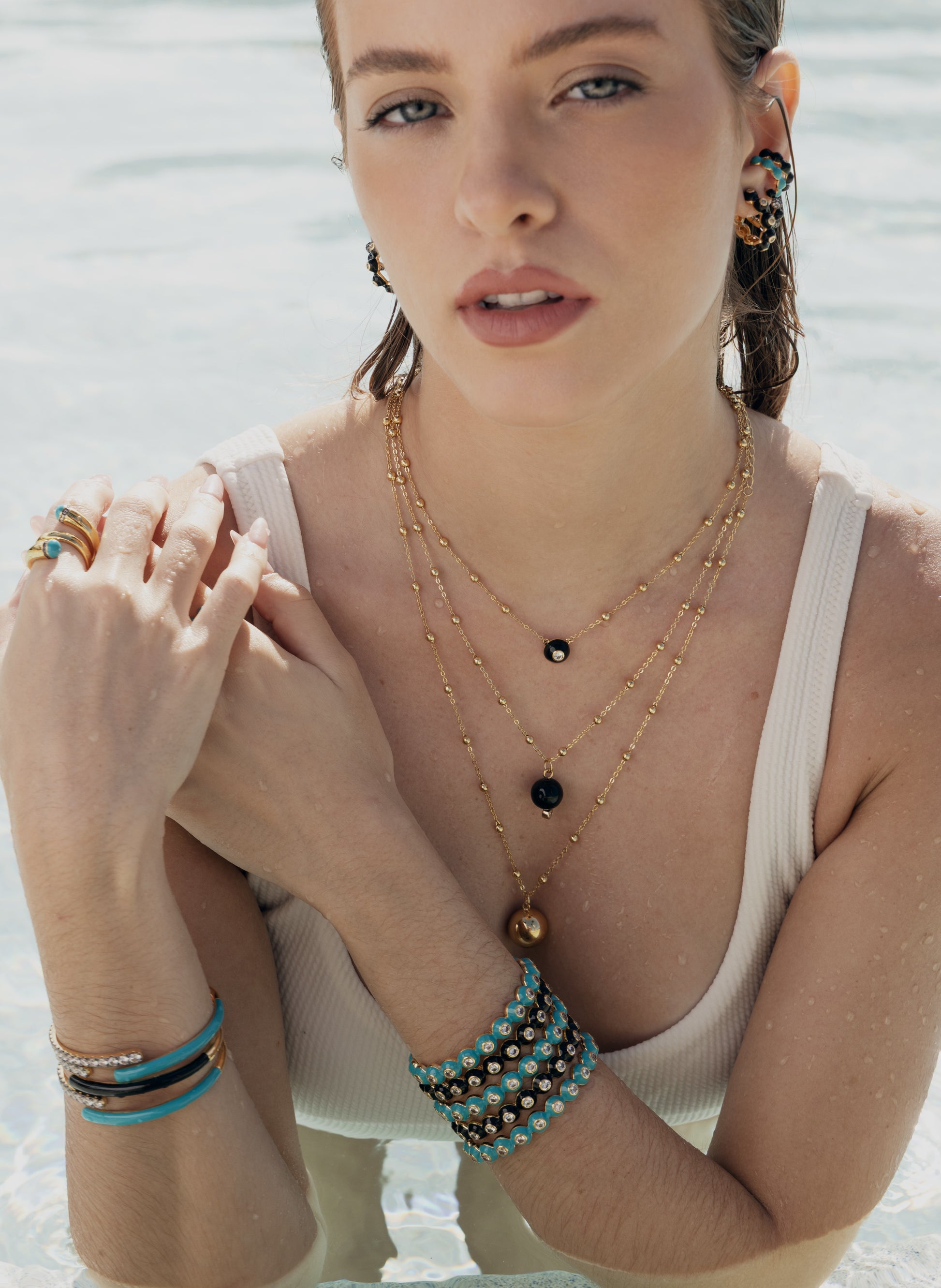 Olivia Enamel Necklace - Josefina Jewels