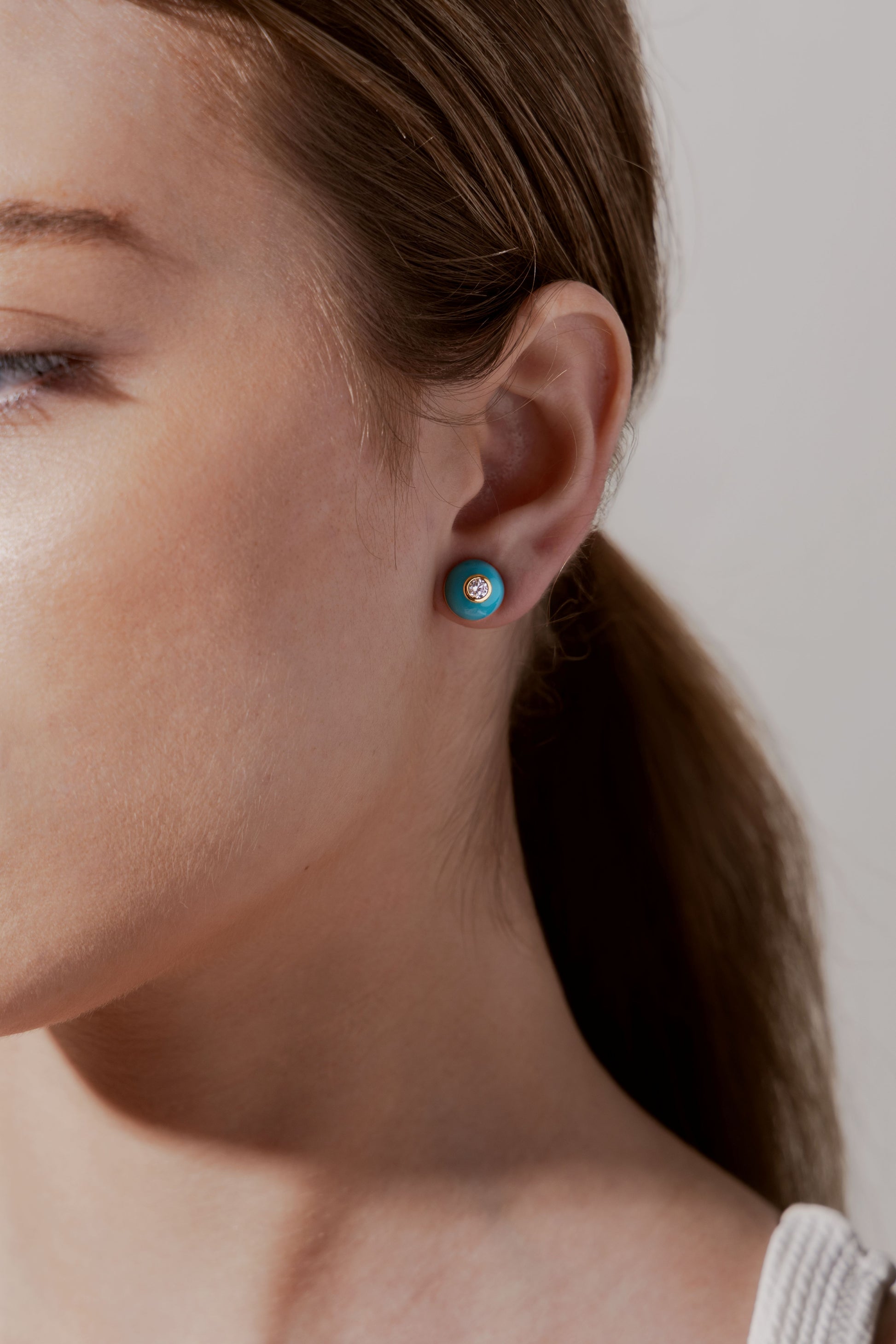 Diana Enamel Stud Earrings - Josefina Jewels