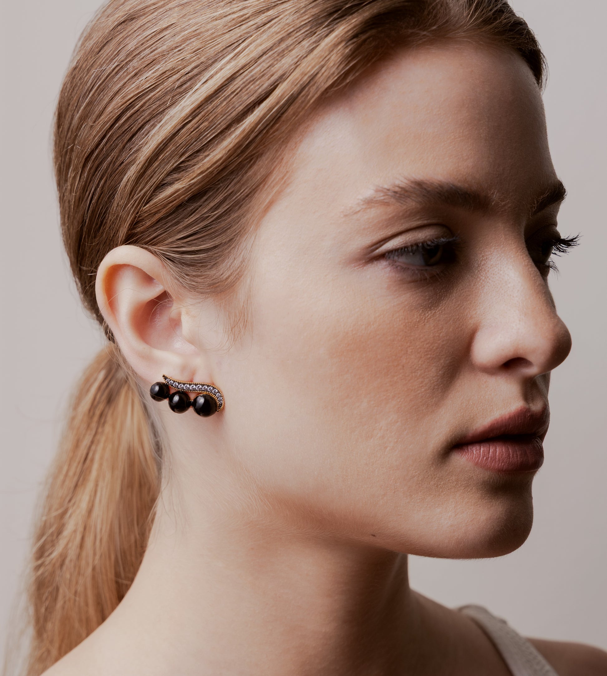 Enamel Ear Climber Earrings - Josefina Jewels