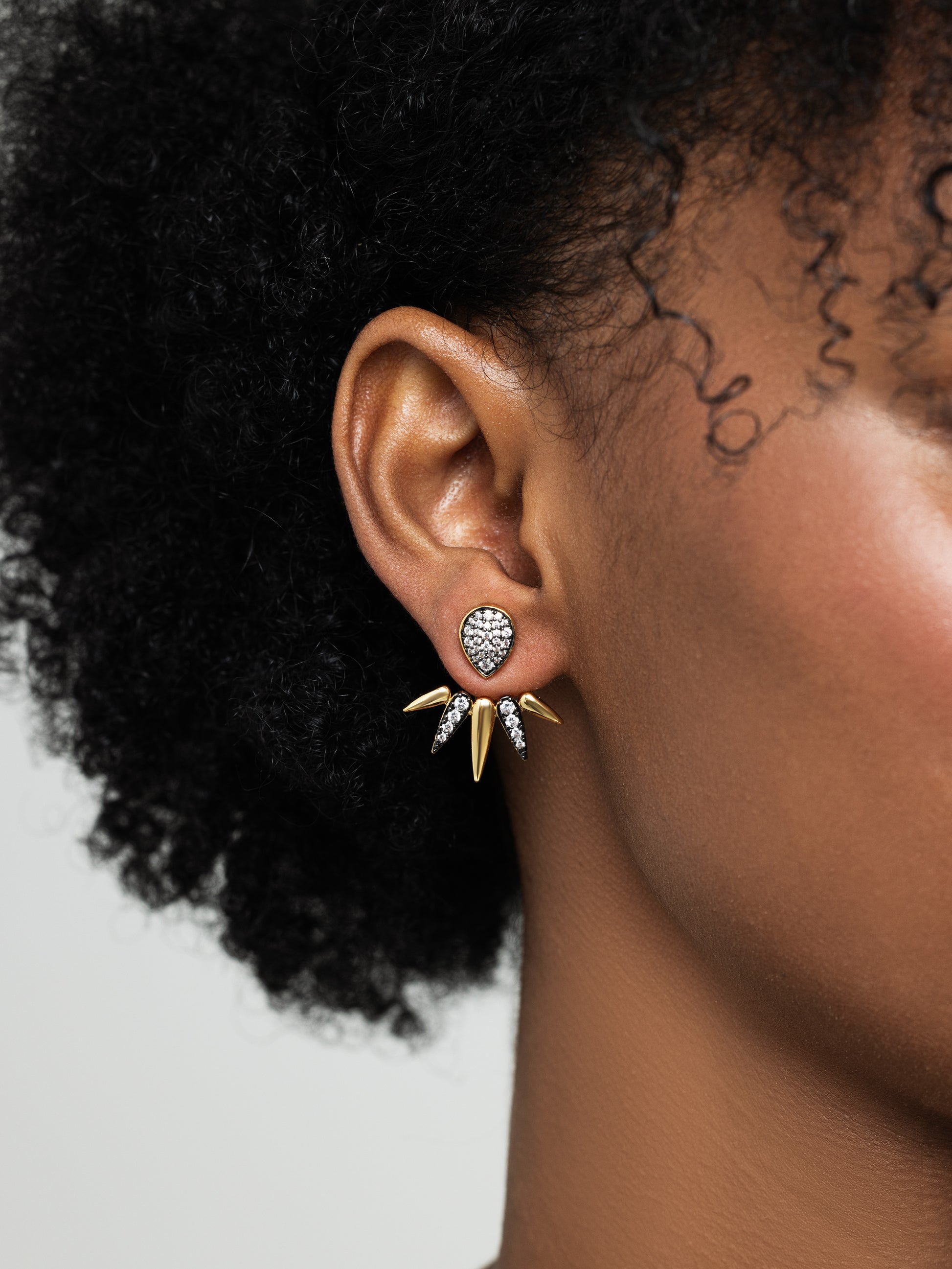 Golden Spike Ear Jacket - Josefina Jewels