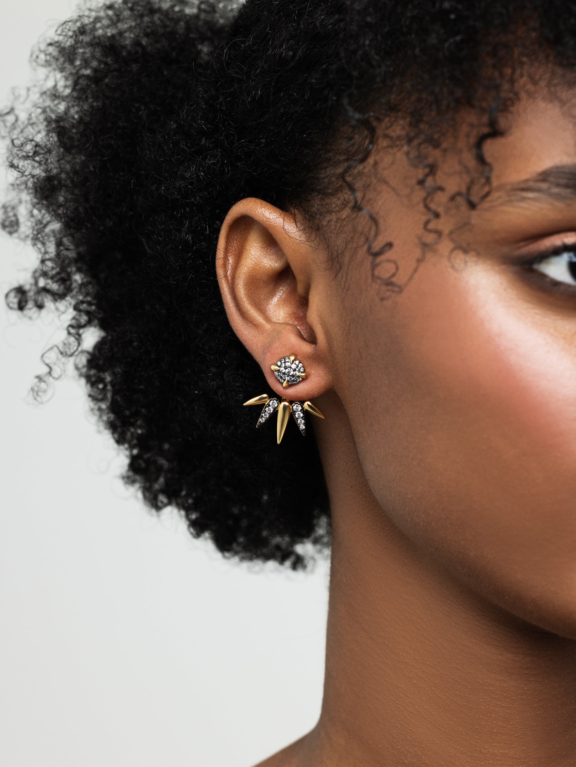 Golden Spike Ear Jacket - Josefina Jewels