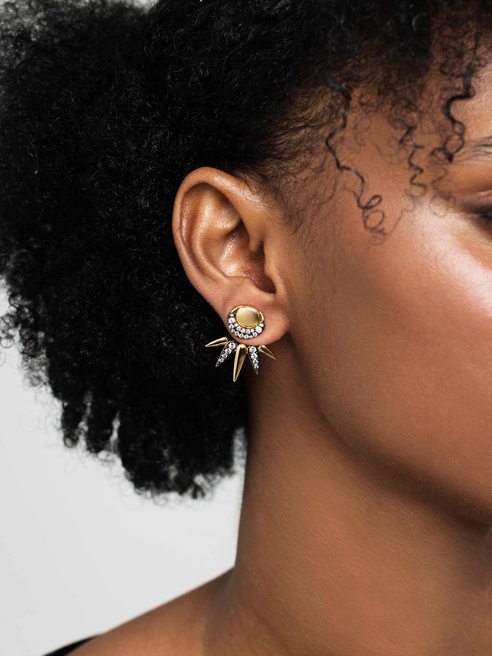 Golden Spike Ear Jacket - Josefina Jewels