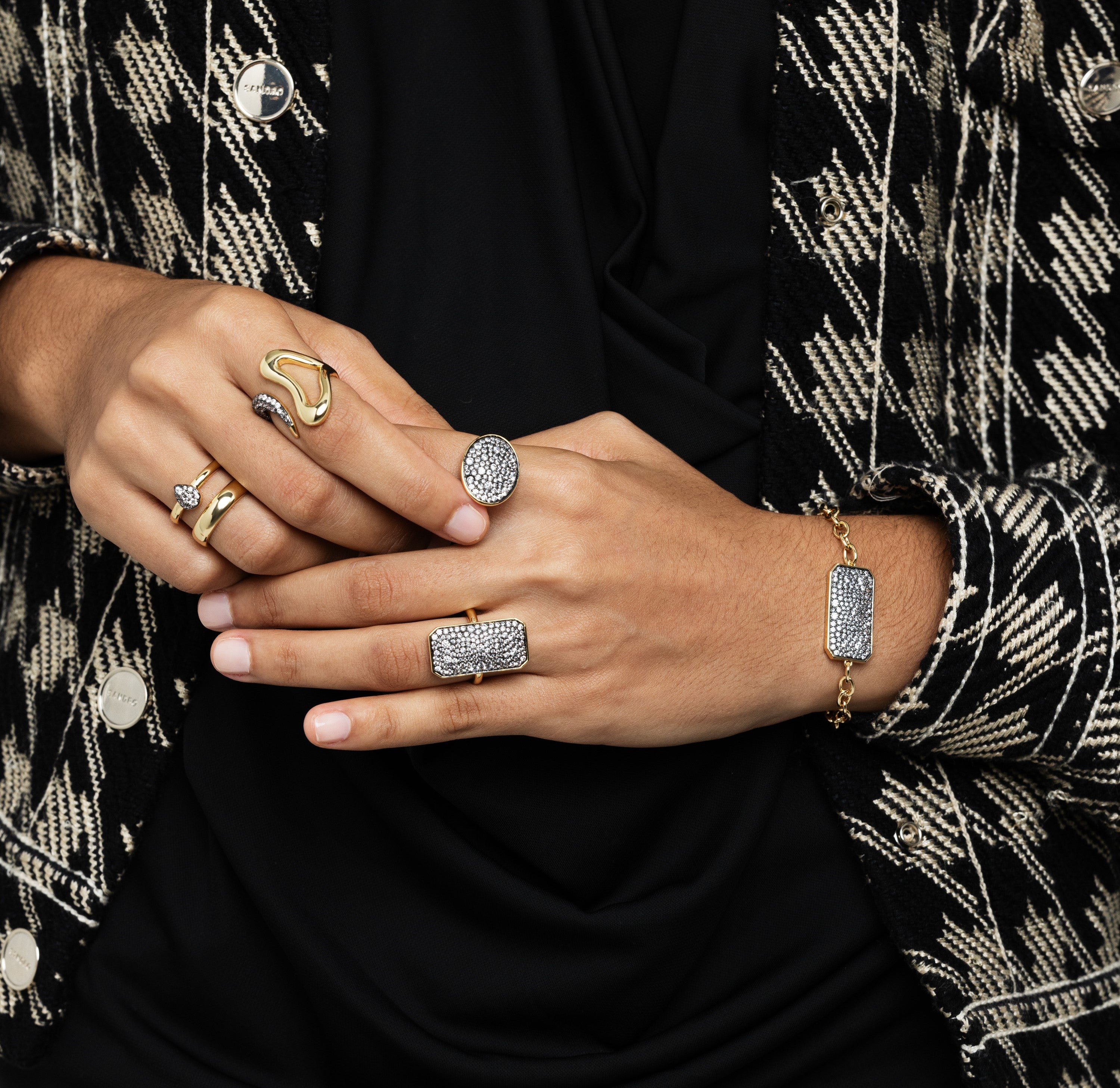 Spike Sparkle Ring - Josefina Jewels