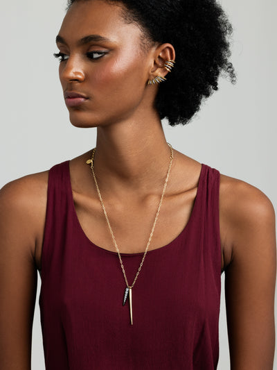 Double Spike Short Necklace