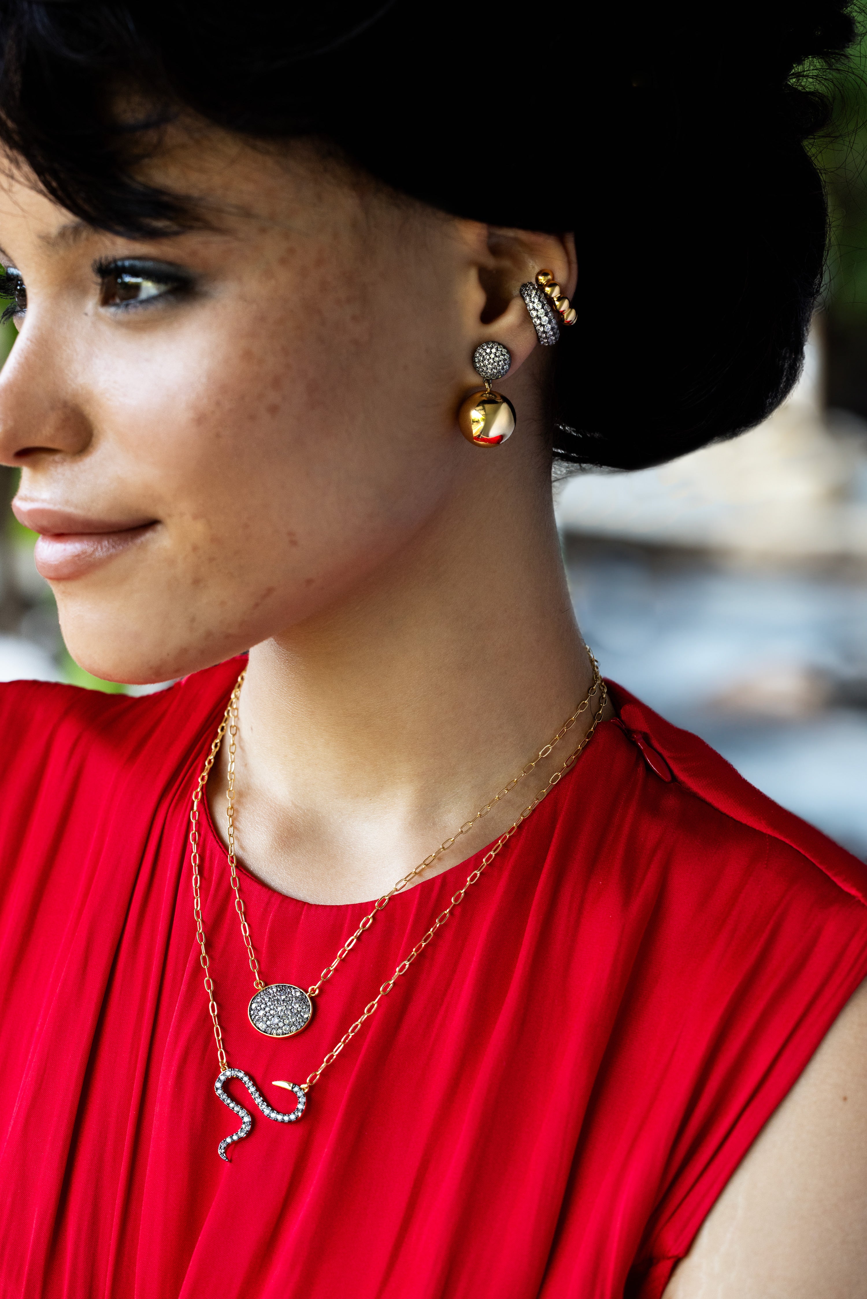 Spike Snake Necklace - Josefina Jewels