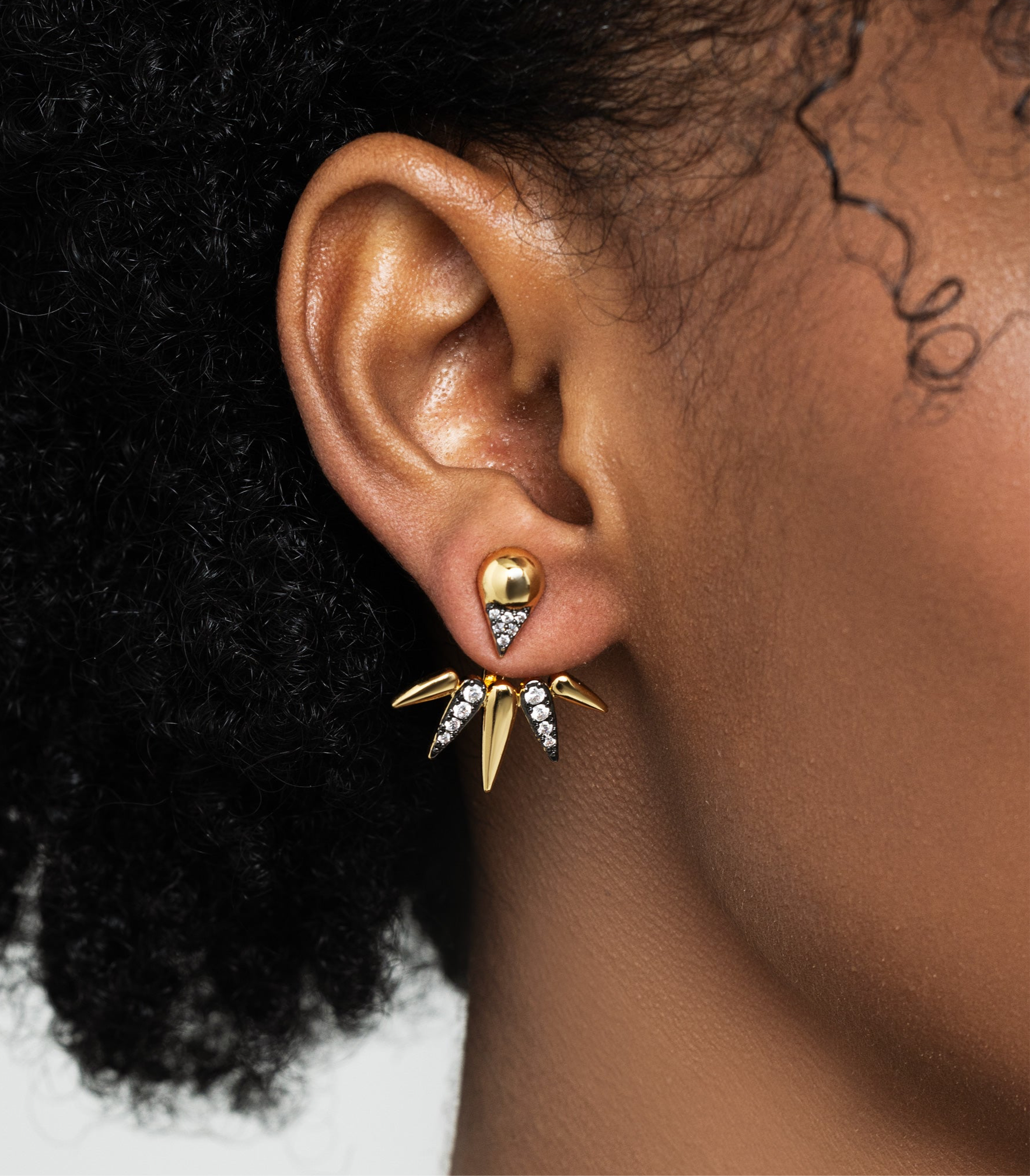 Golden Spike Ear Jacket - Josefina Jewels