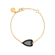 Colorful Heart Pave Chain Bracelet - Josefina Jewels