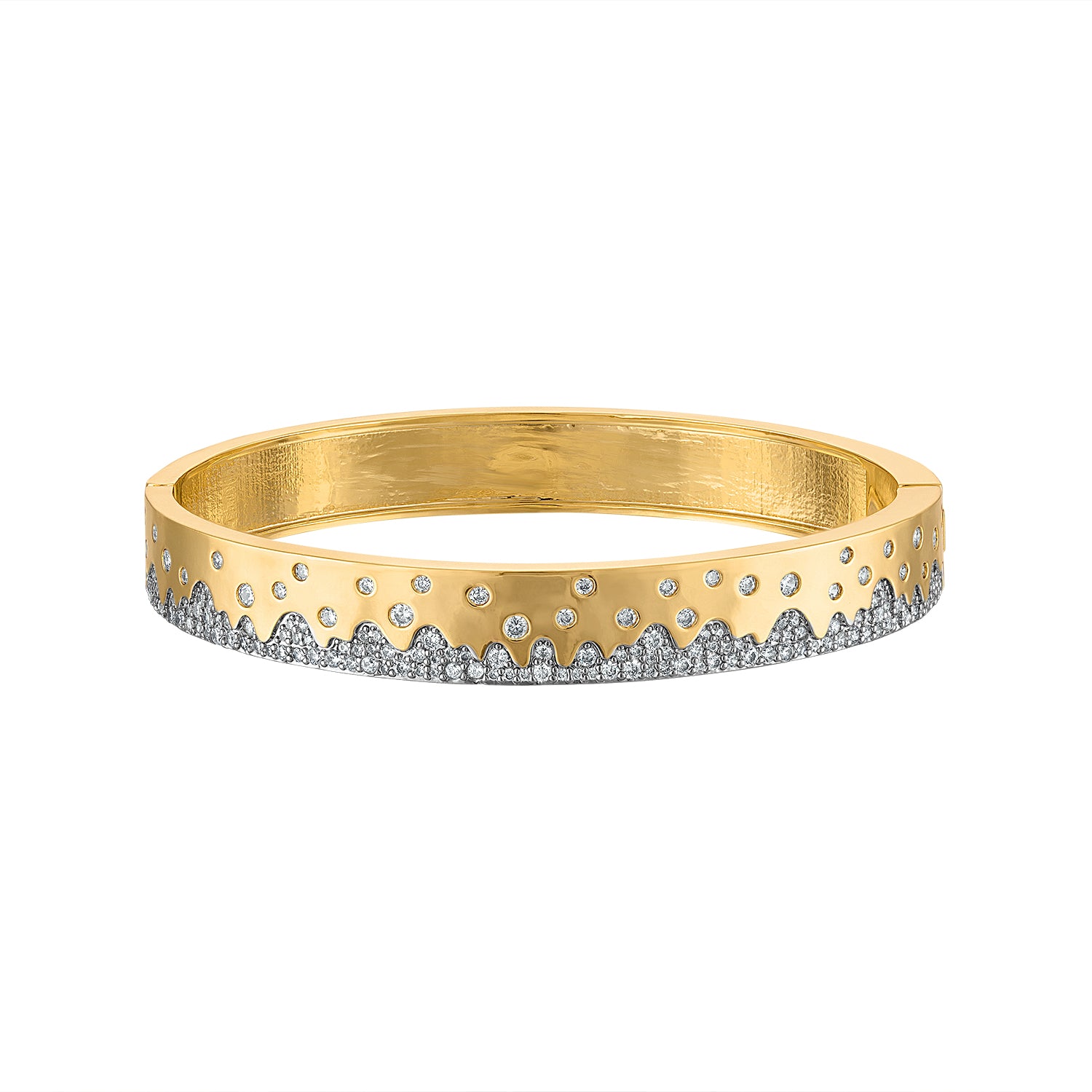 Scattered Pave Hinge Bracelet - Josefina Jewels