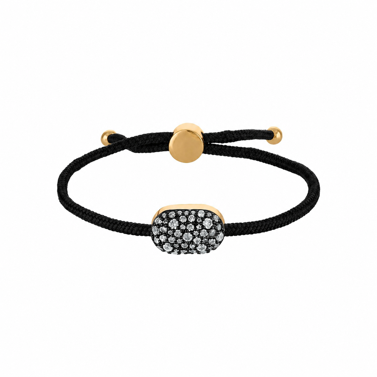 Pave Pillow Cord Bracelet