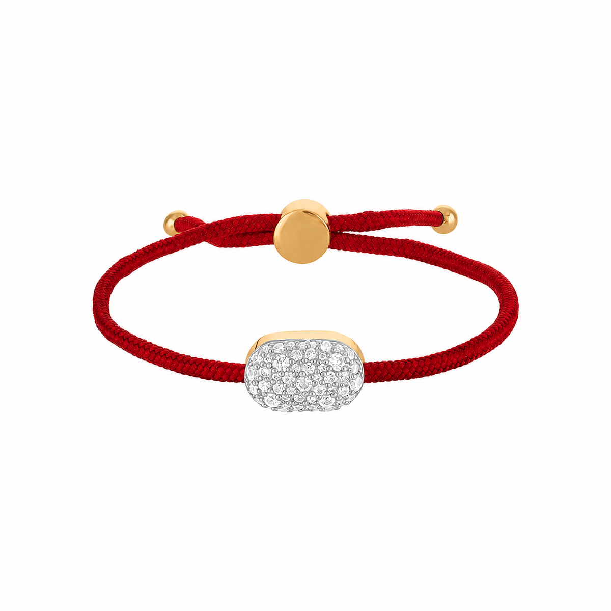 Pave Pillow Cord Bracelet