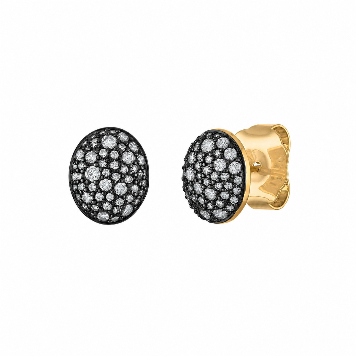 Pave Pillow Stud Earrings