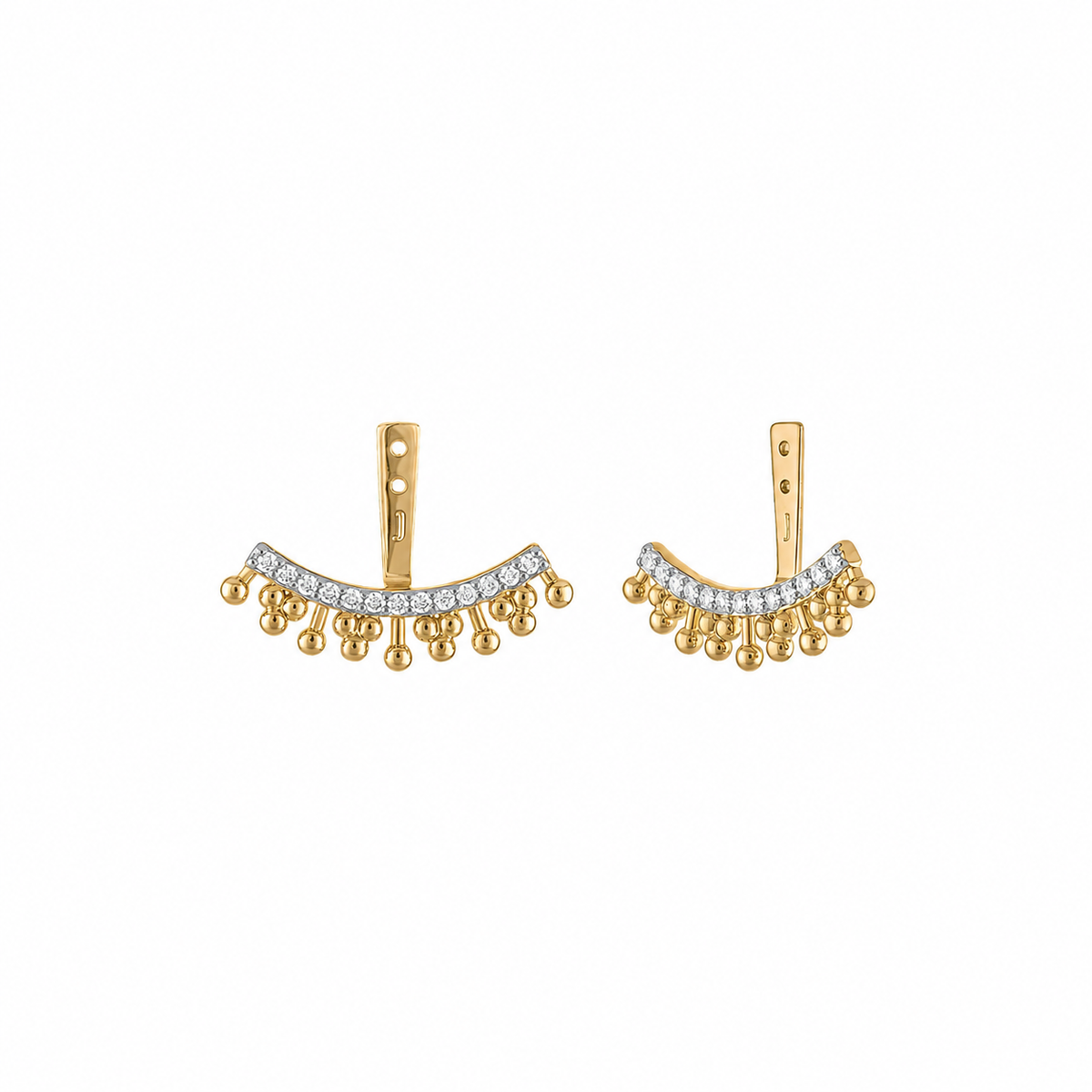 Golden Beaded Ear Jacket