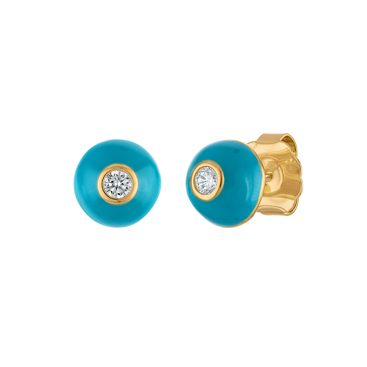 Diana Enamel Stud Earrings - Josefina Jewels