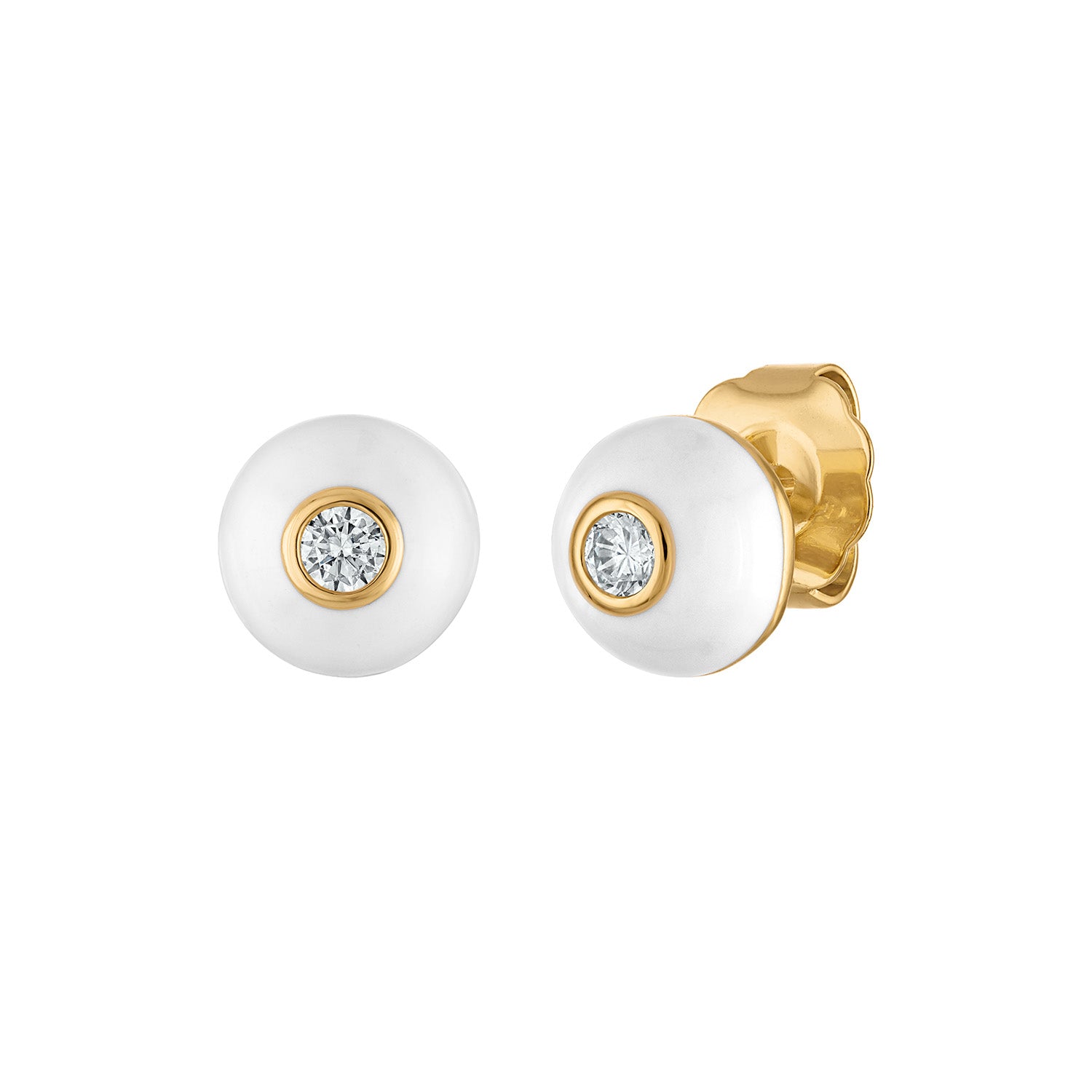 Diana Enamel Stud Earrings - Josefina Jewels