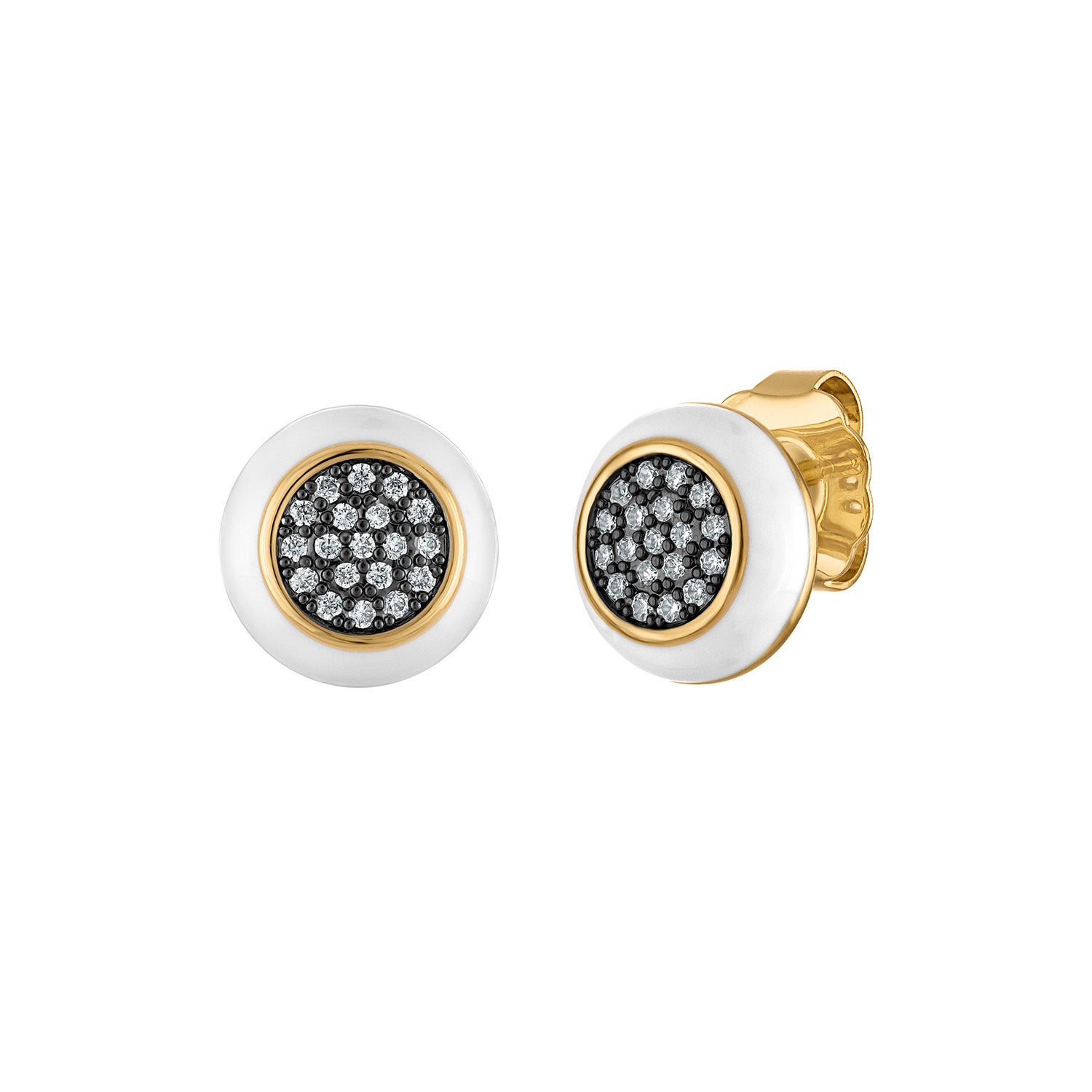 Beatriz Enamel Stud Earrings - Josefina Jewels