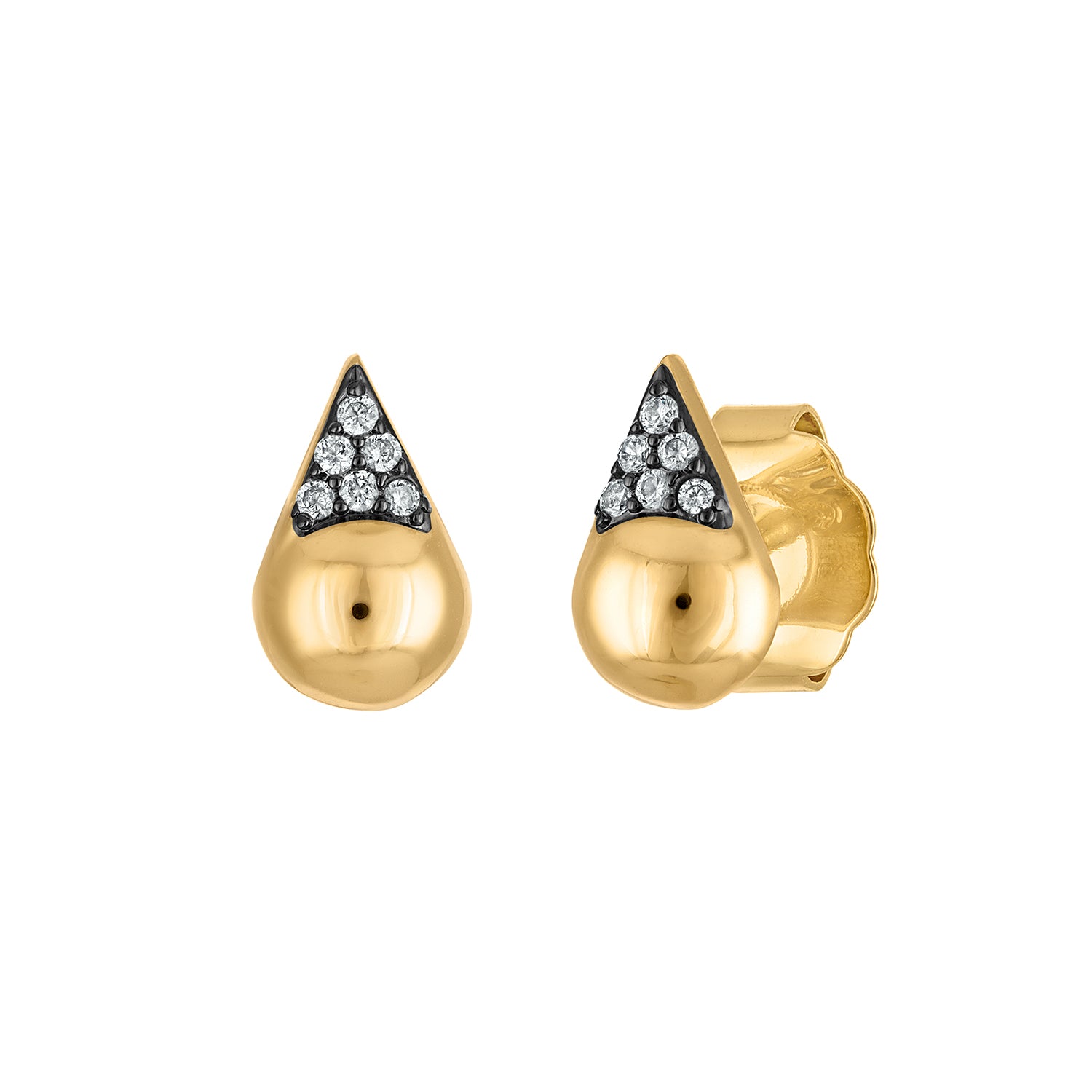 Spike Pave Stud Earrings - Josefina Jewels