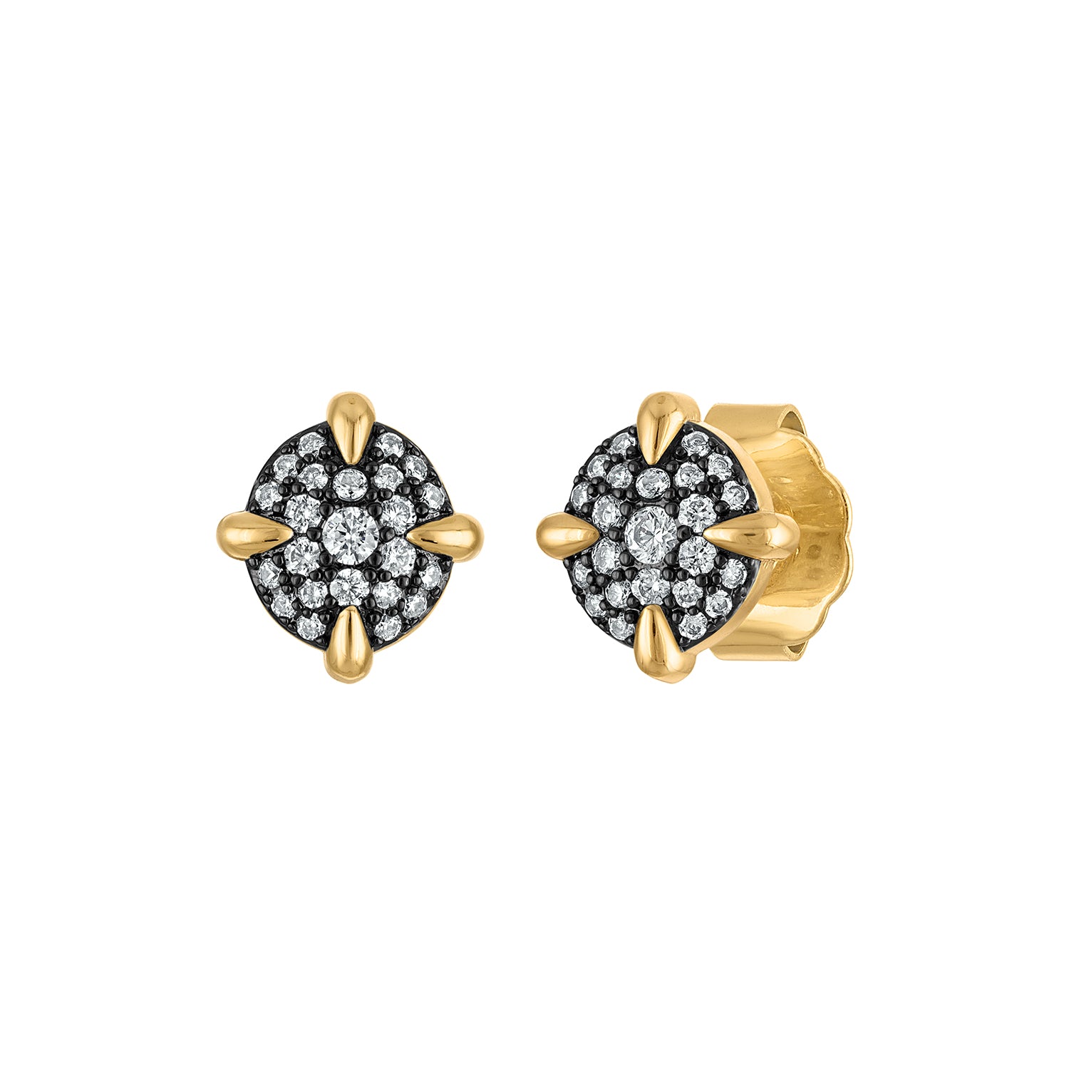 Oval Spike Stud Earrings - Josefina Jewels