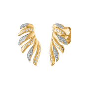 Wings Scattered Pave Ear Climber Earrings - Josefina Jewels