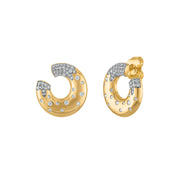C Scattered Pave Earring - Josefina Jewels