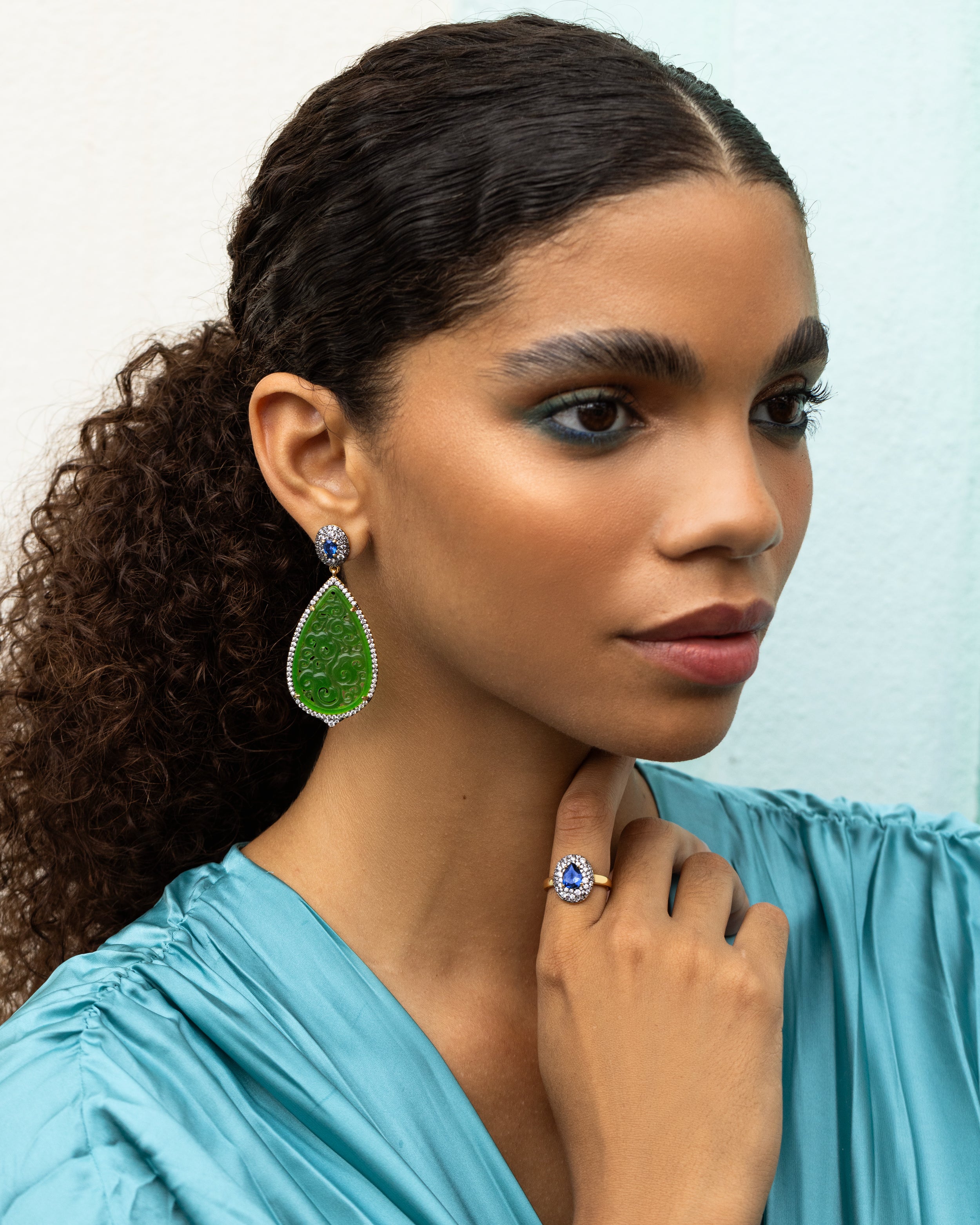 Eva Jade Earrings - Josefina Jewels