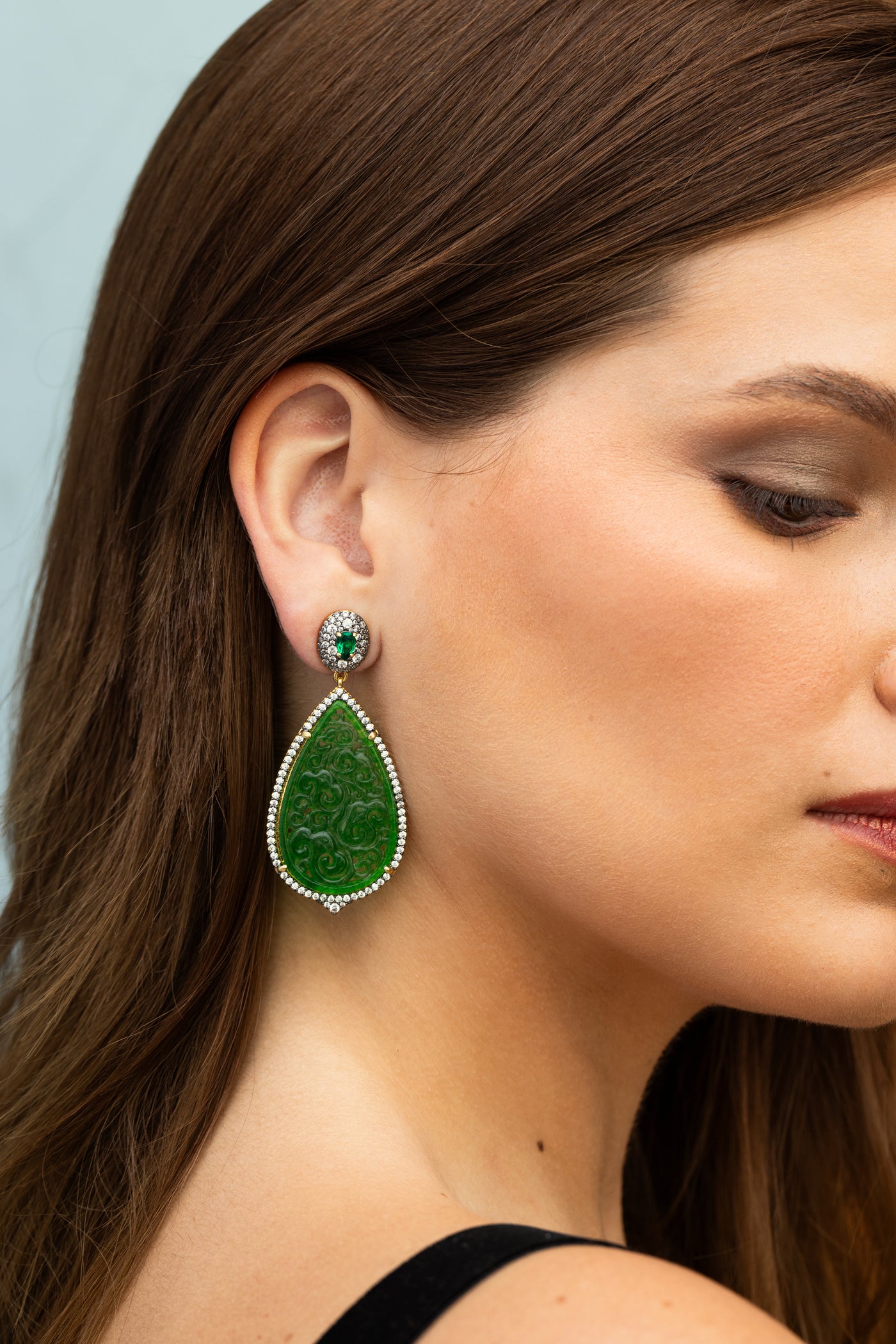 Eva Jade Earrings - Josefina Jewels