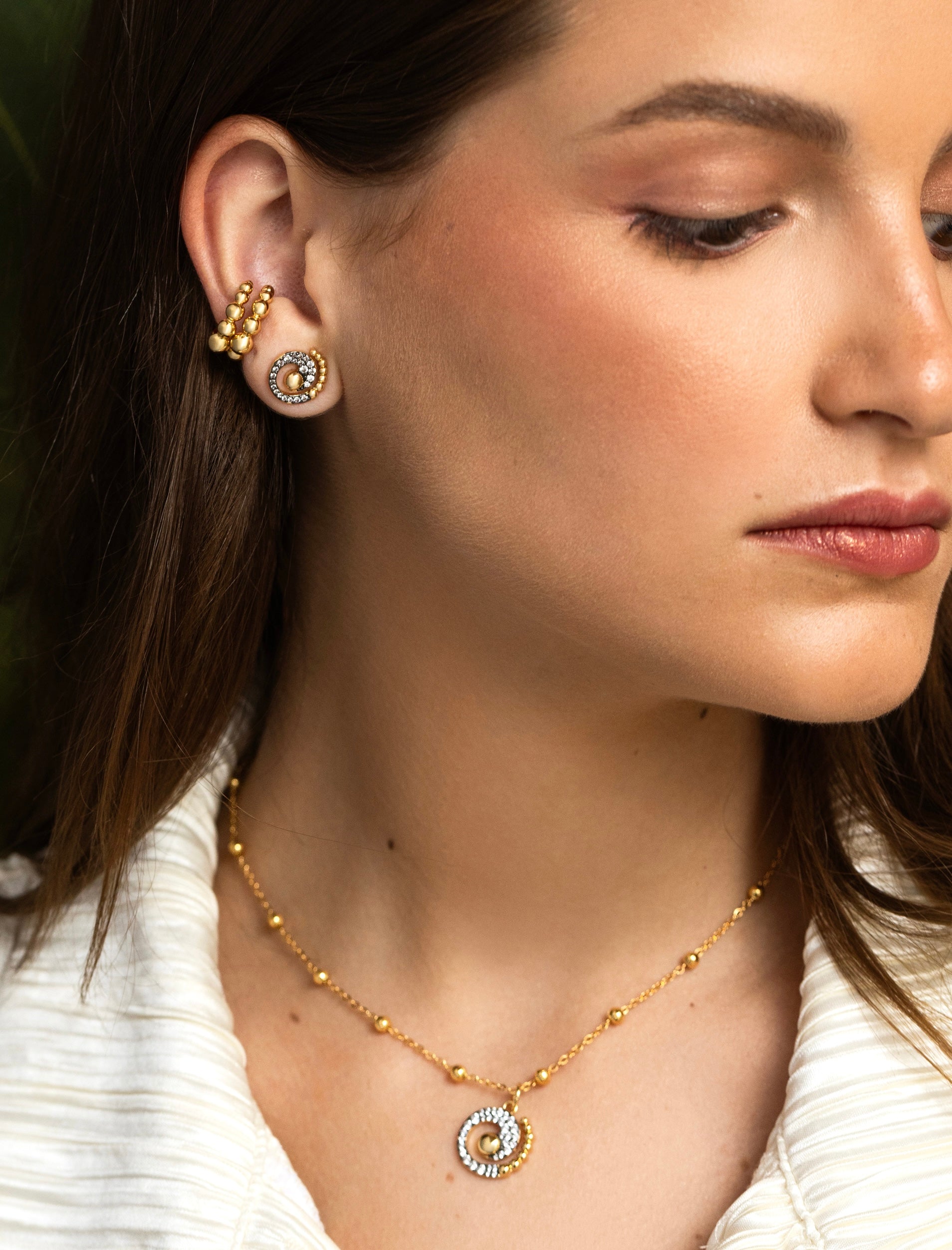Sparkly Serpent Stud Earrings - Josefina Jewels