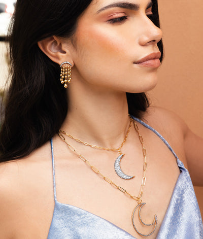 Mariela Moon Long Necklace - Josefina Jewels