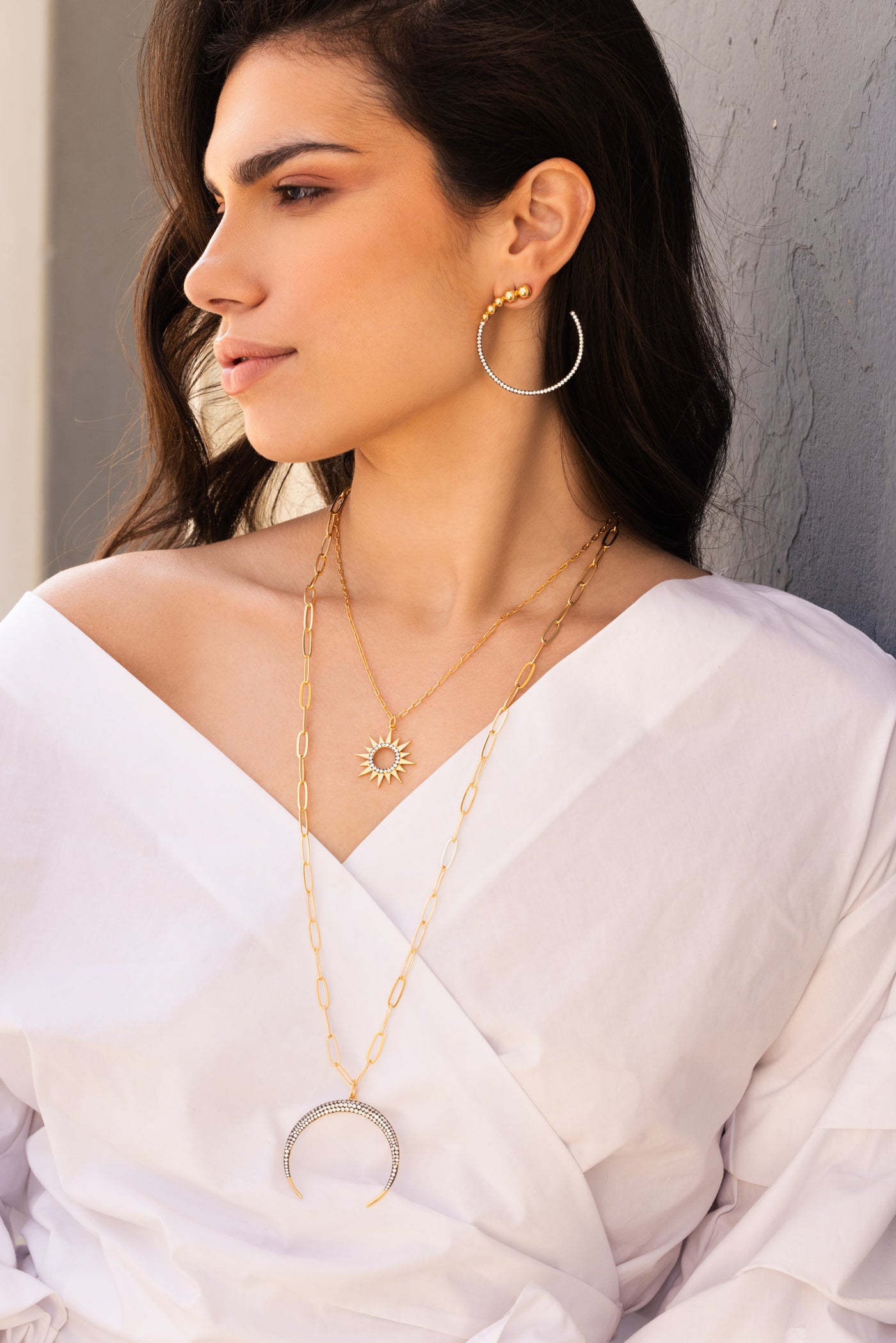 Fifi Long Horn Necklace - Josefina Jewels