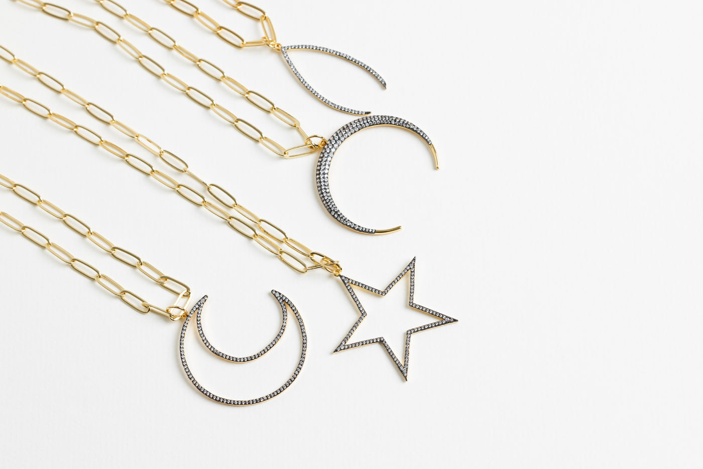 Mariela Moon Long Necklace - Josefina Jewels