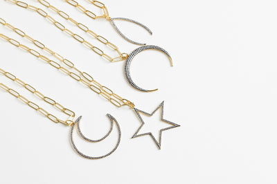 Mariela Moon Long Necklace - Josefina Jewels