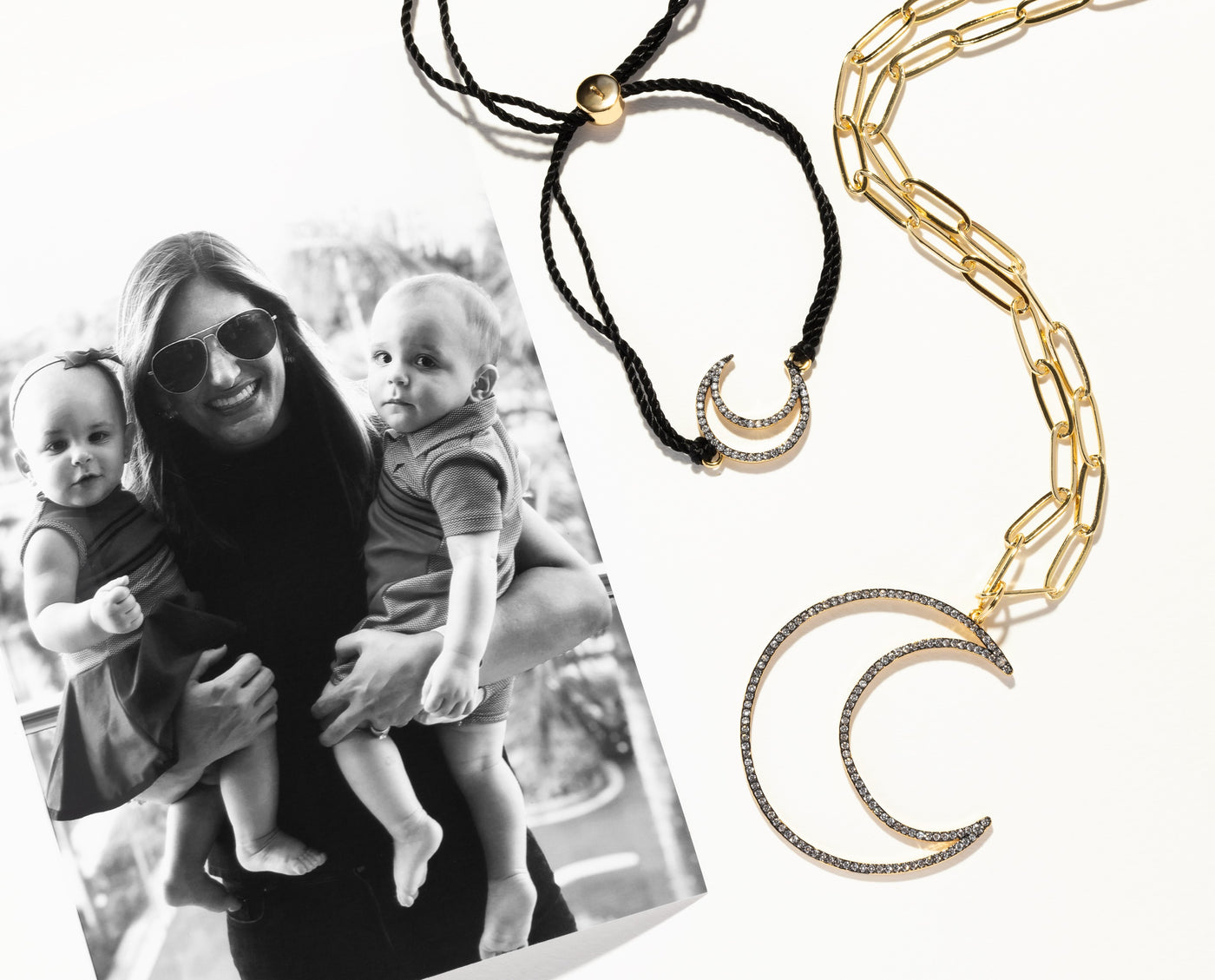 Mariela Moon Long Necklace - Josefina Jewels