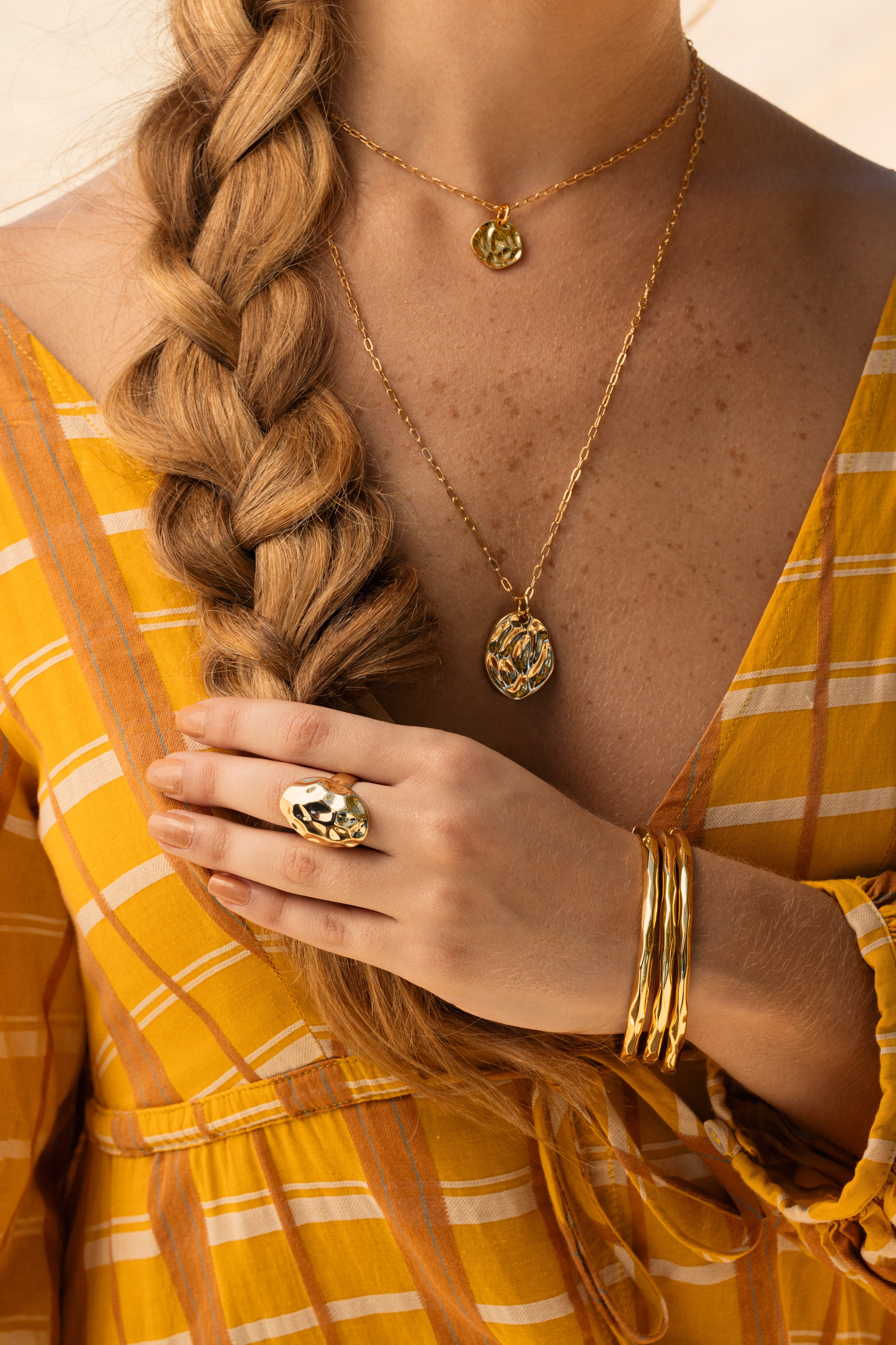 Hammered Bracelet - Josefina Jewels