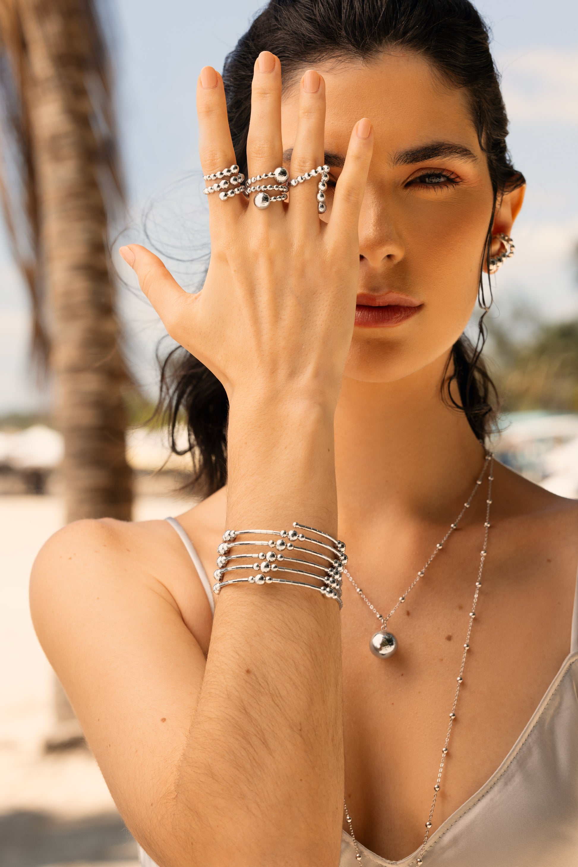 Olivia Ball Short 18-Inch Pendant Necklace - Josefina Jewels