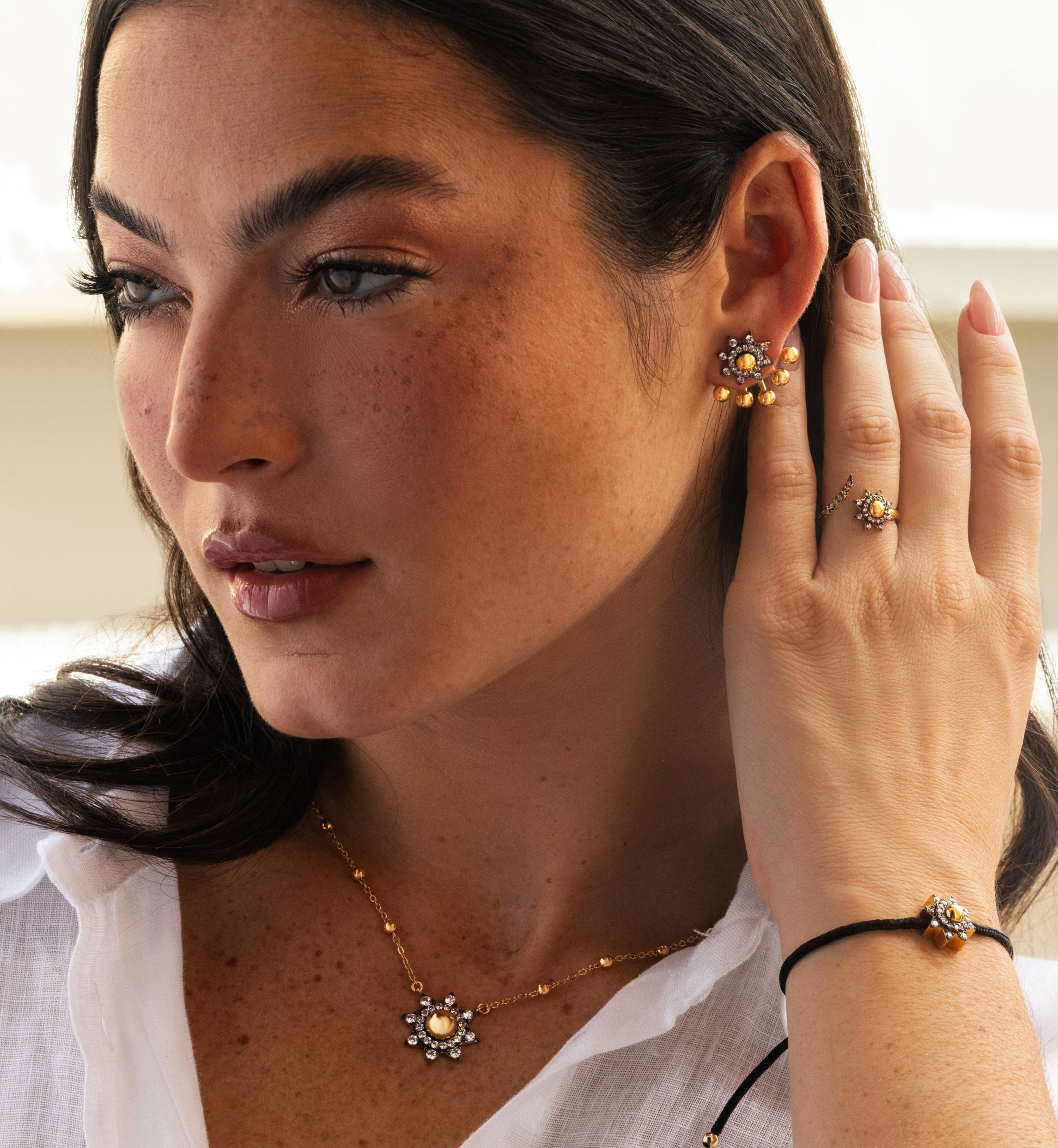Sunny Sparkle Stud Earrings - Josefina Jewels