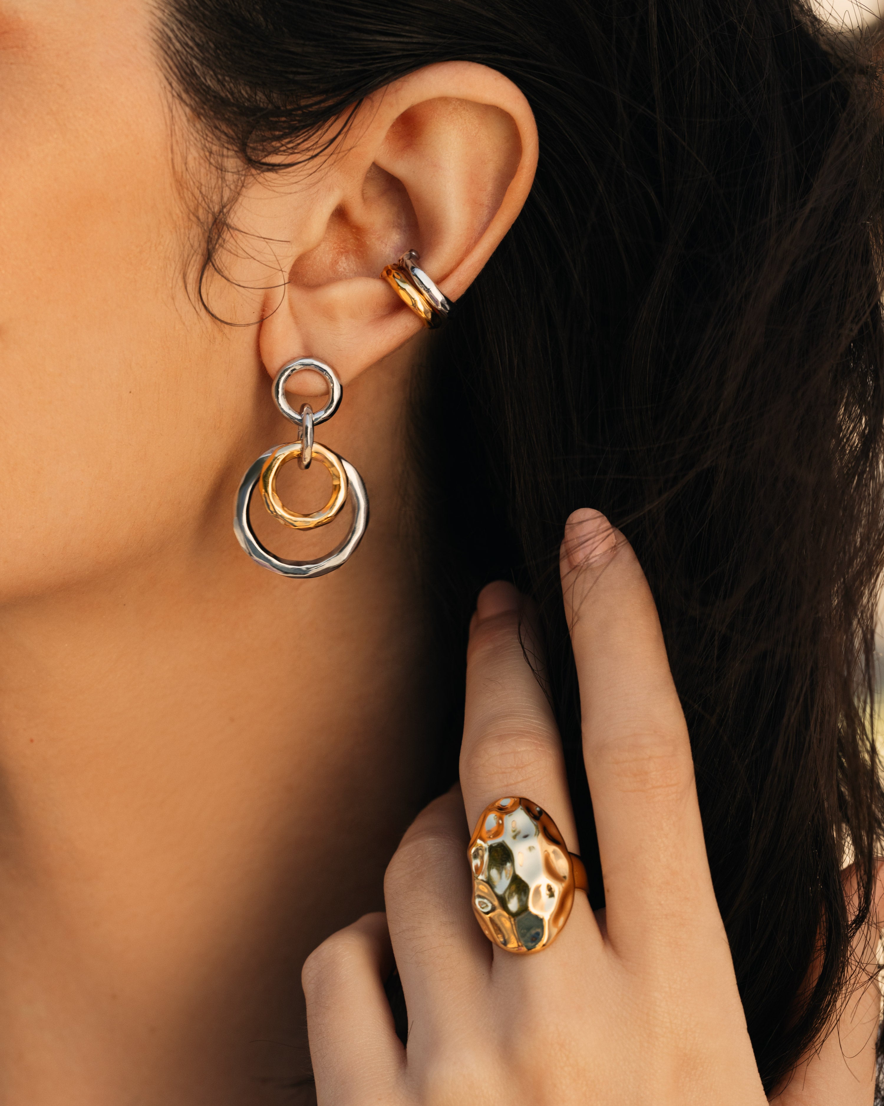 Dome Hammered Ring - Josefina Jewels