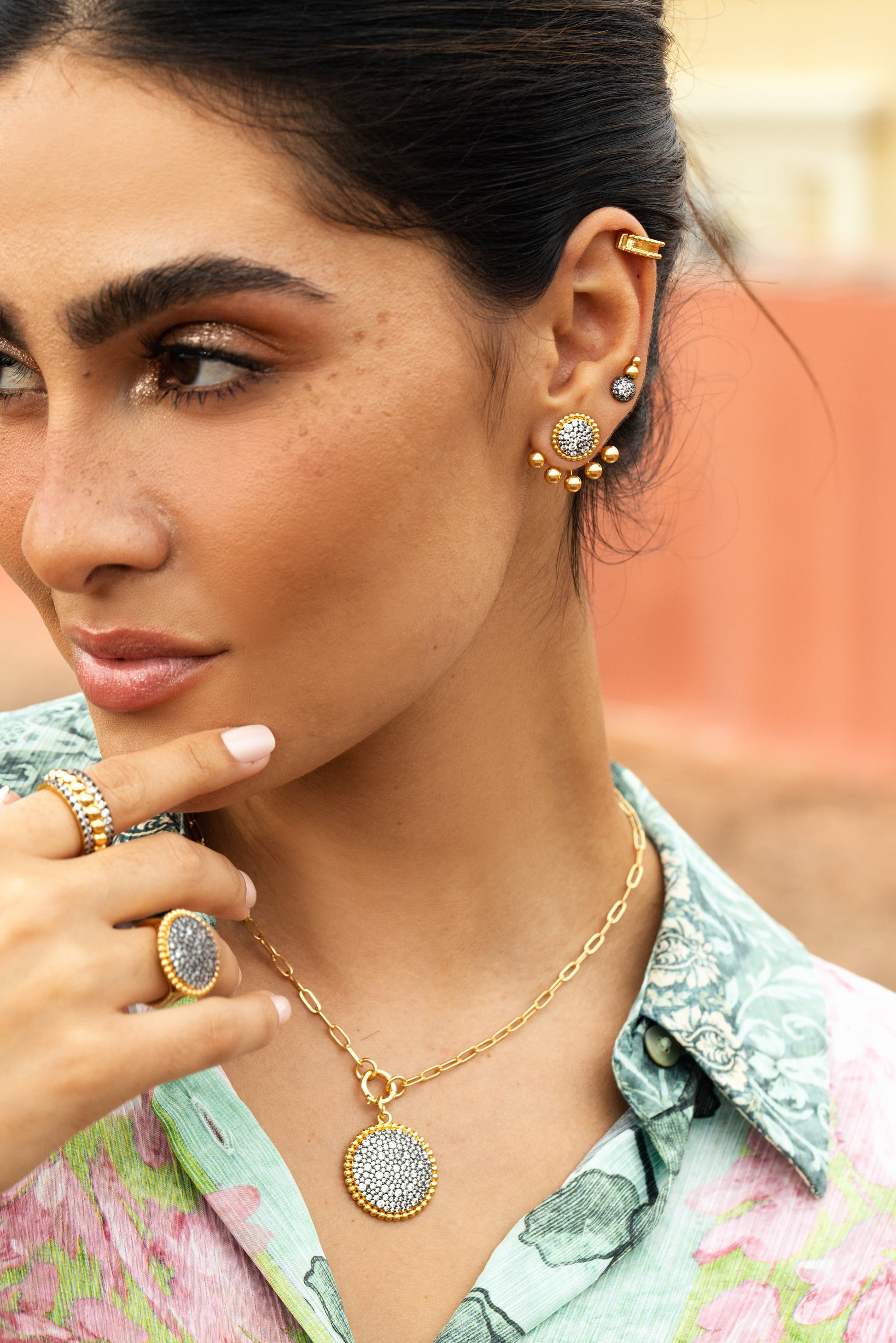 Carla Pendant with Linda Chain - Josefina Jewels