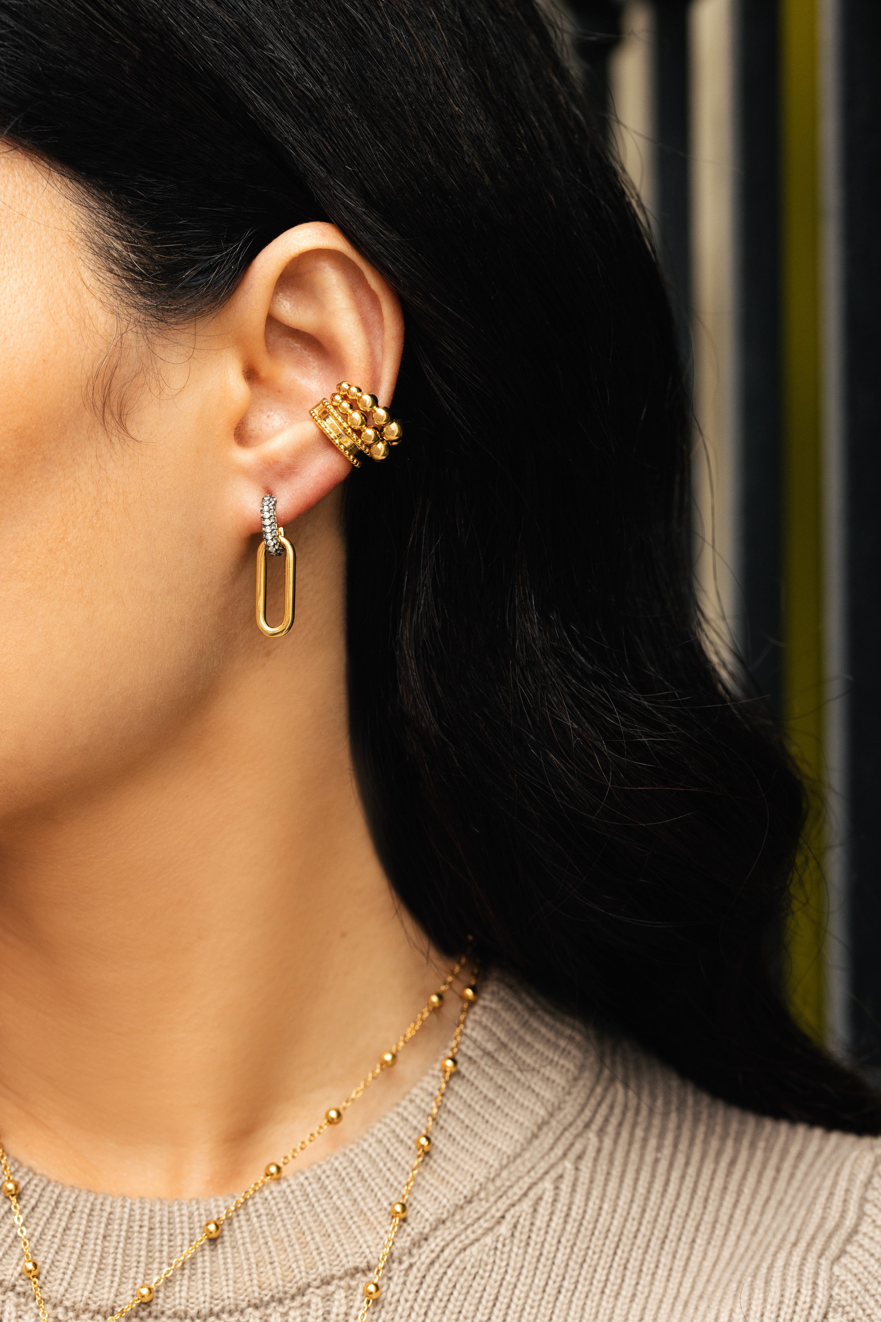 Golden Link Earring - Josefina Jewels