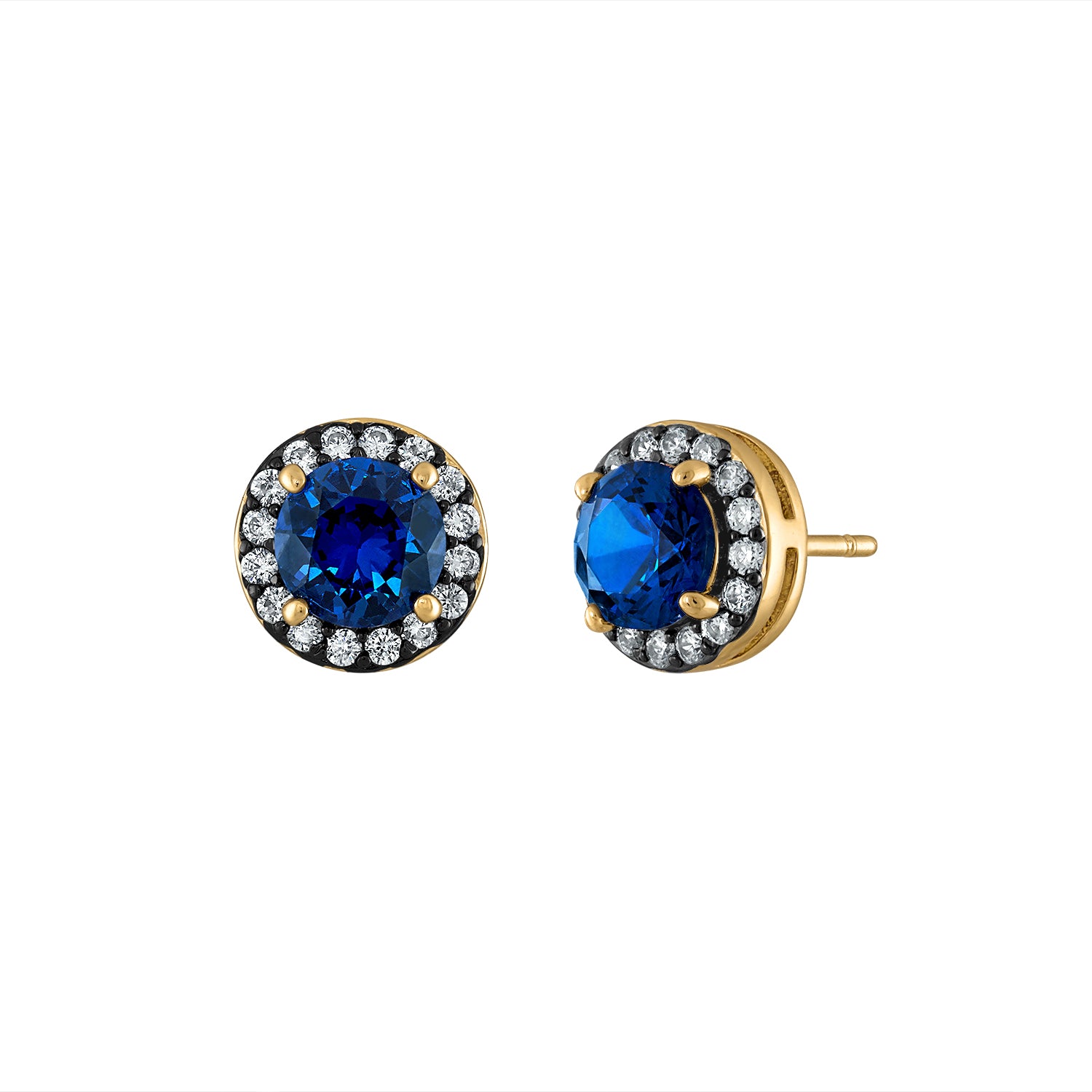 Diana Round Shape Stud Earrings - Josefina Jewels