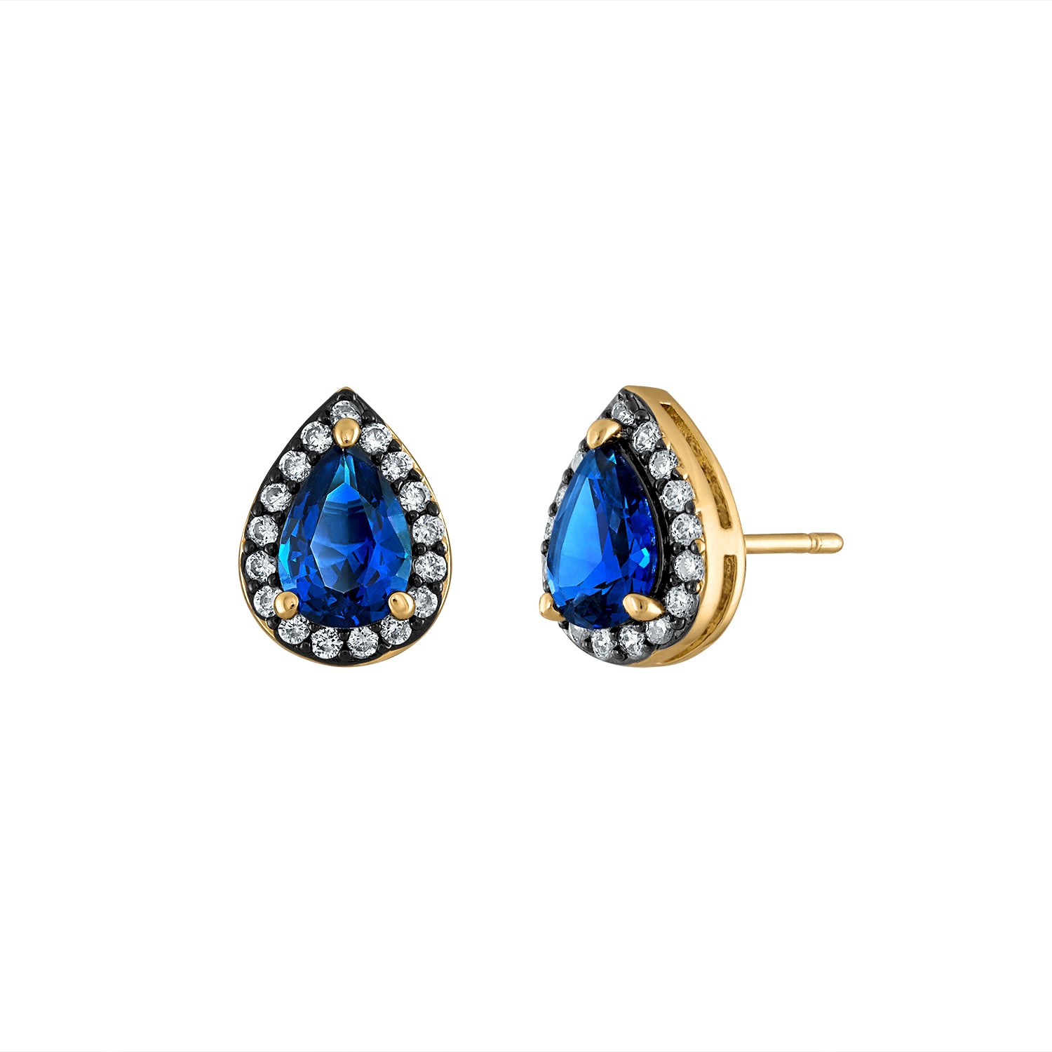 Diana Pear Shape Stud Earrings - Josefina Jewels
