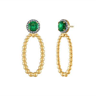 Diana Doorknocker Round Cut Earrings - Josefina Jewels