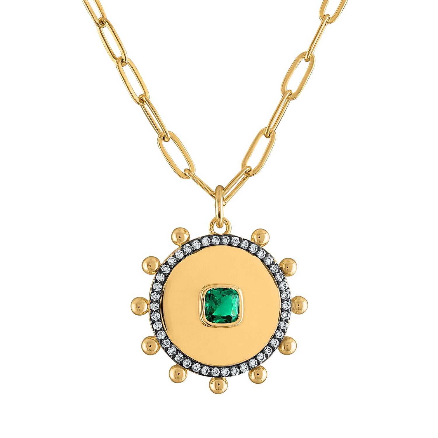 Golden Sun 32 Inch Pendant Necklace - Josefina Jewels