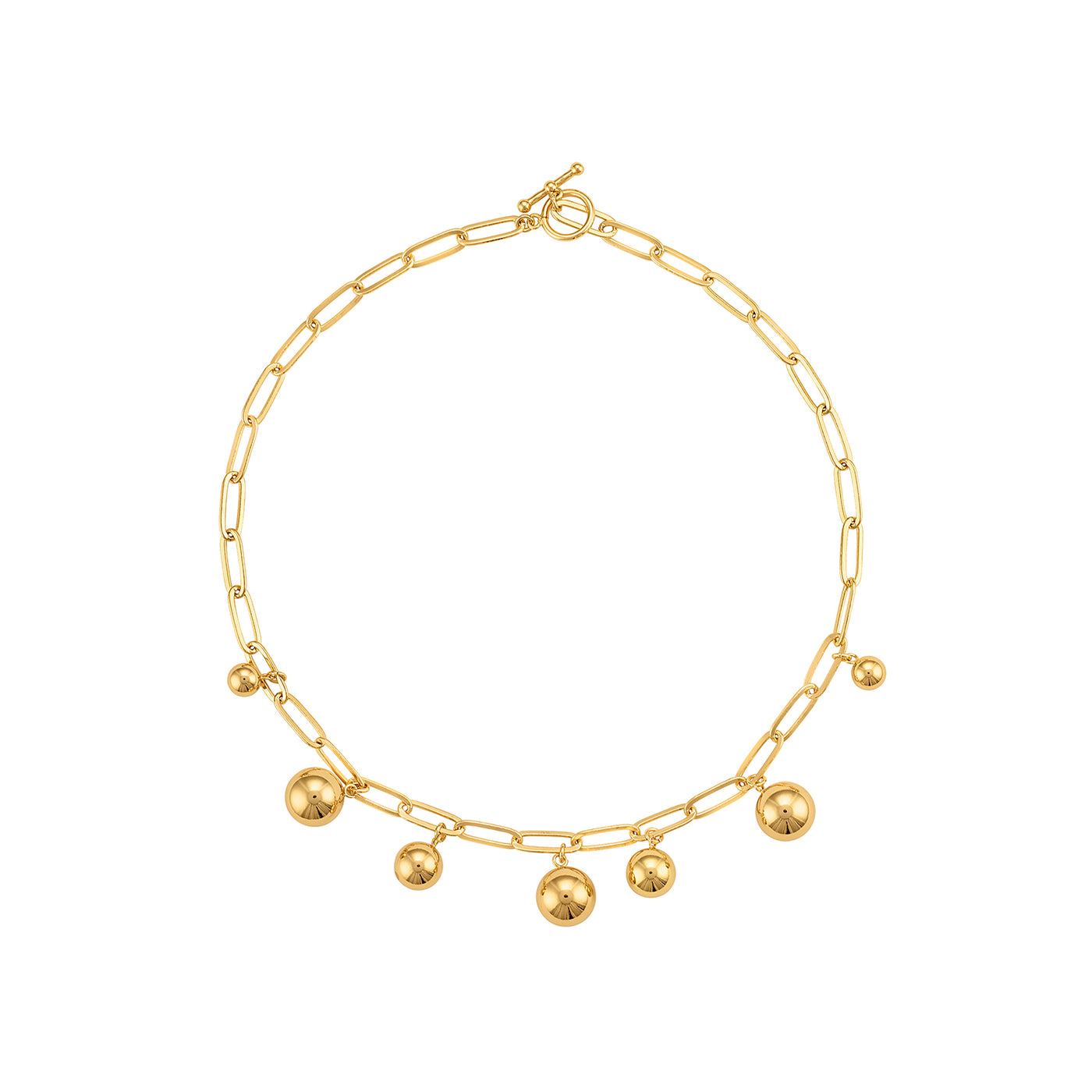 Multi Ball & Link Chocker Necklace - Josefina Jewels