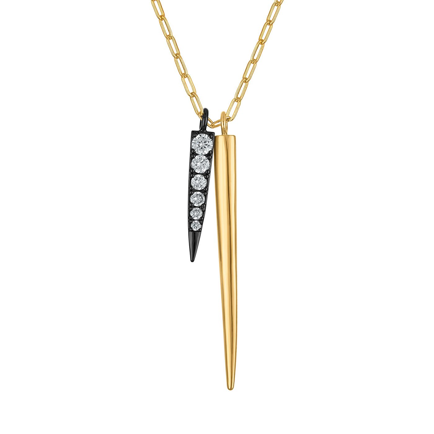 Double Spike Short Necklace