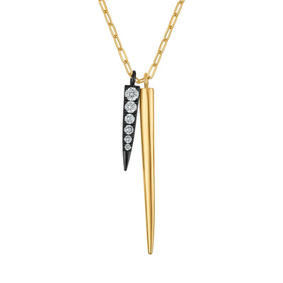 Double Spike Short Necklace