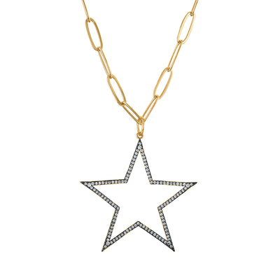 Open Star Long Necklace - Josefina Jewels