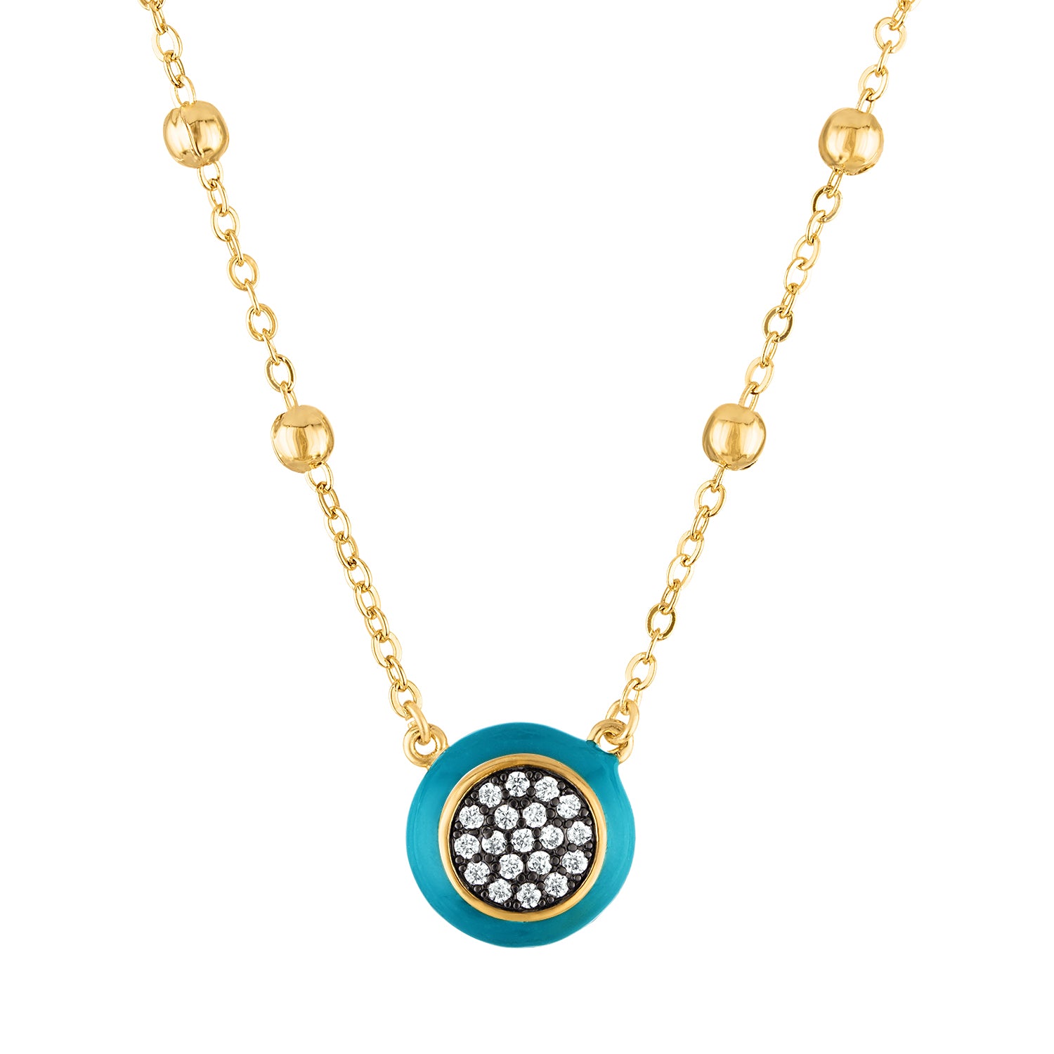 Beatriz Enamel Pendant Necklace - Josefina Jewels