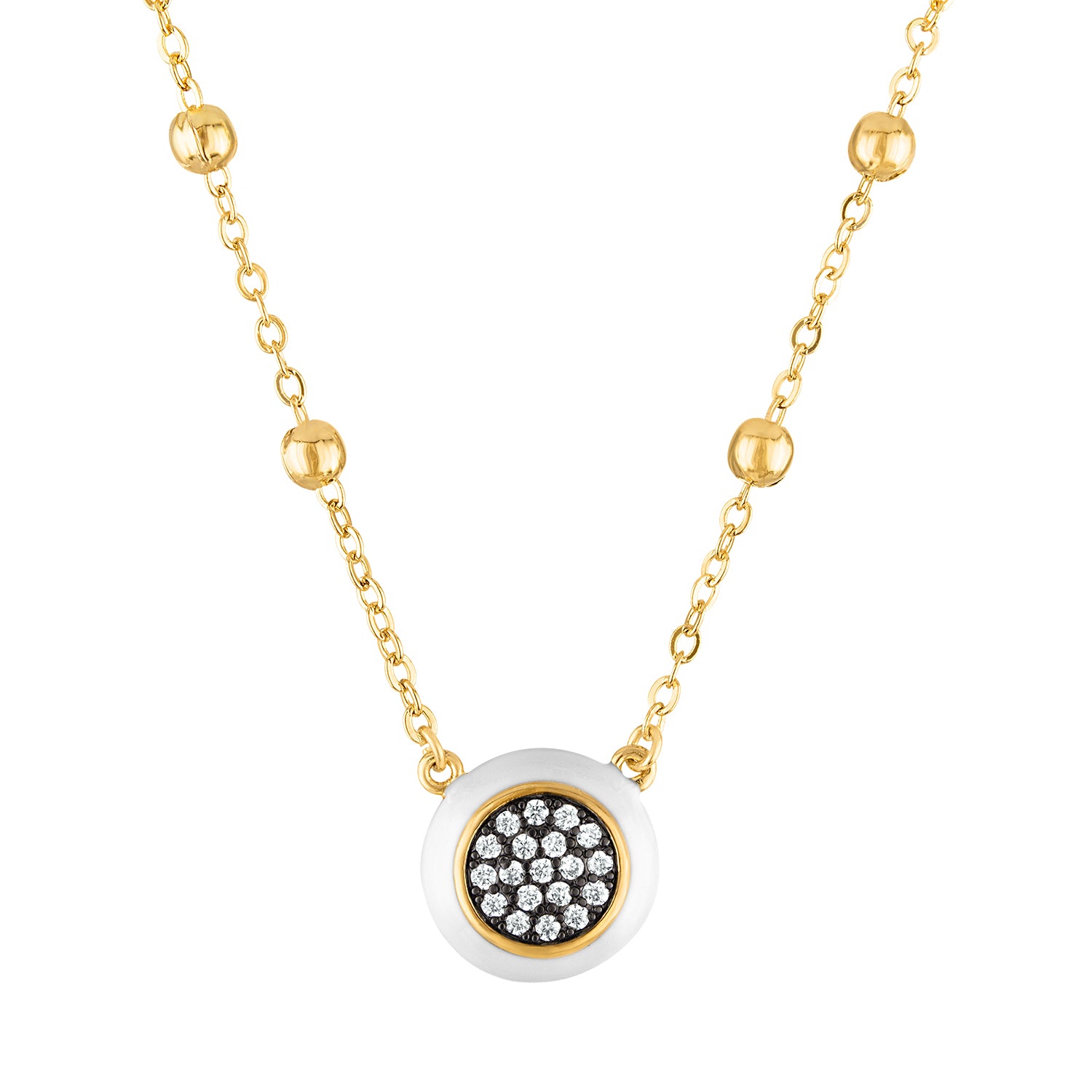 Beatriz Enamel Pendant Necklace - Josefina Jewels