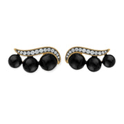 Enamel Ear Climber Earrings - Josefina Jewels
