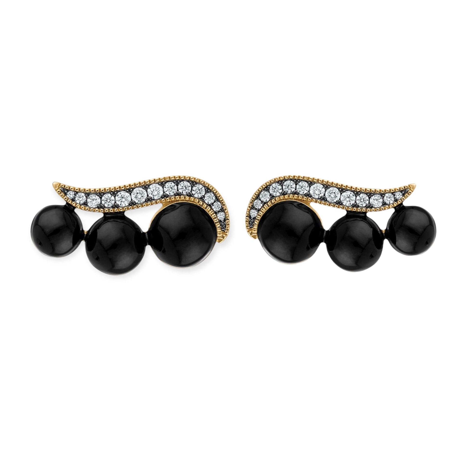 Enamel Ear Climber Earrings - Josefina Jewels